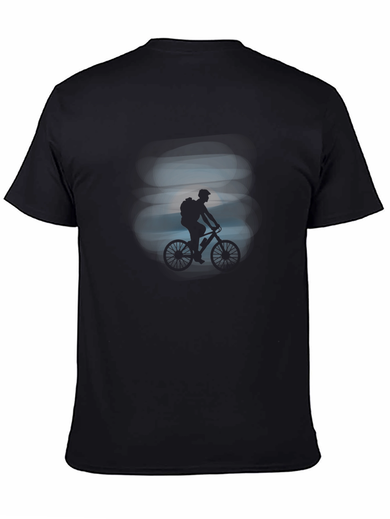 Black Mountain Biker Silhouette Graphic Tee view 4