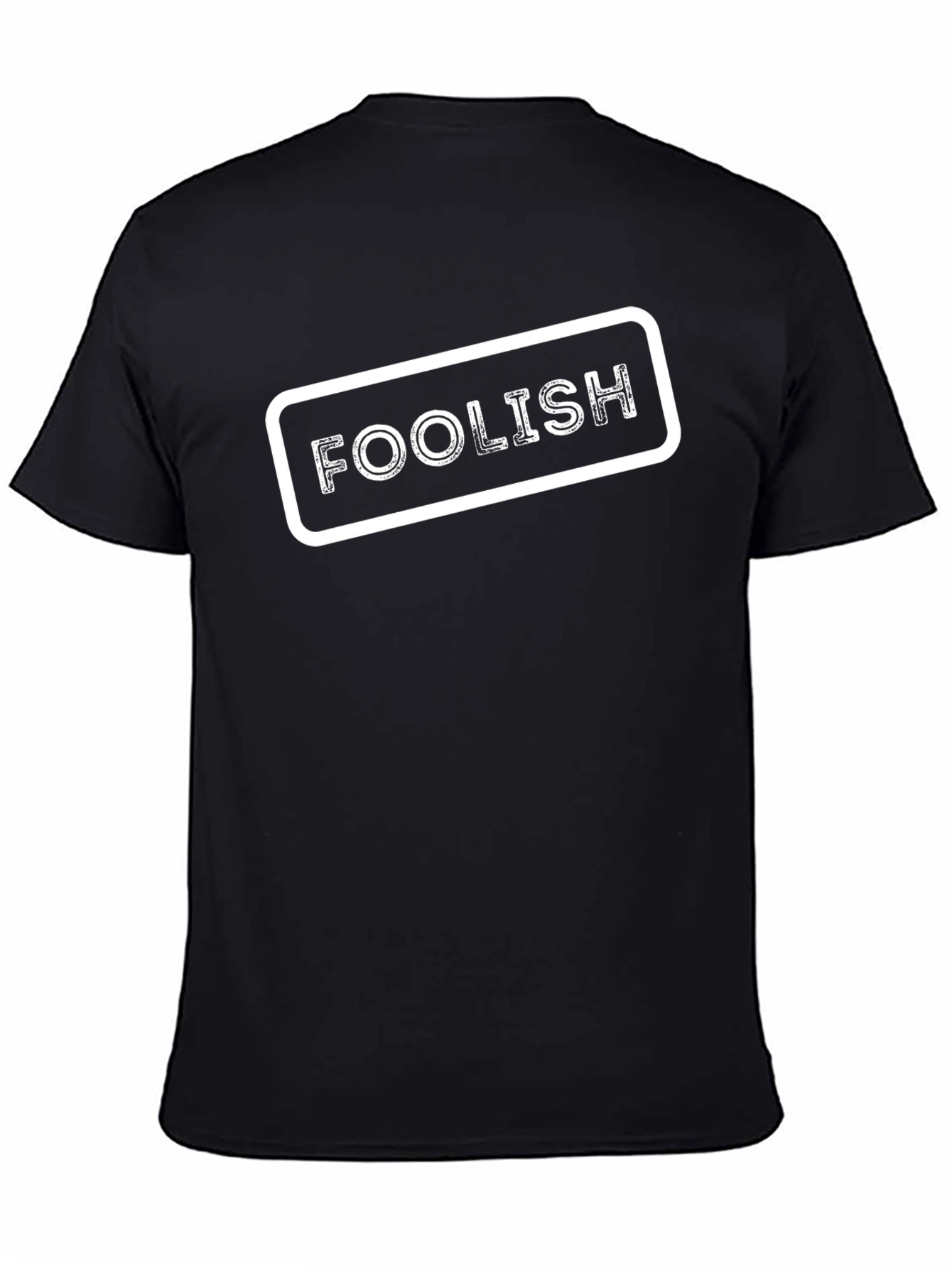 Black Foolish Graphic Tee - Black Cotton Blend view 4