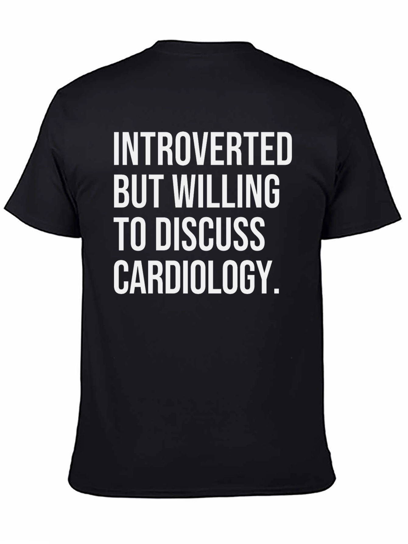 Black Introverted Cardiology T-Shirt view 4