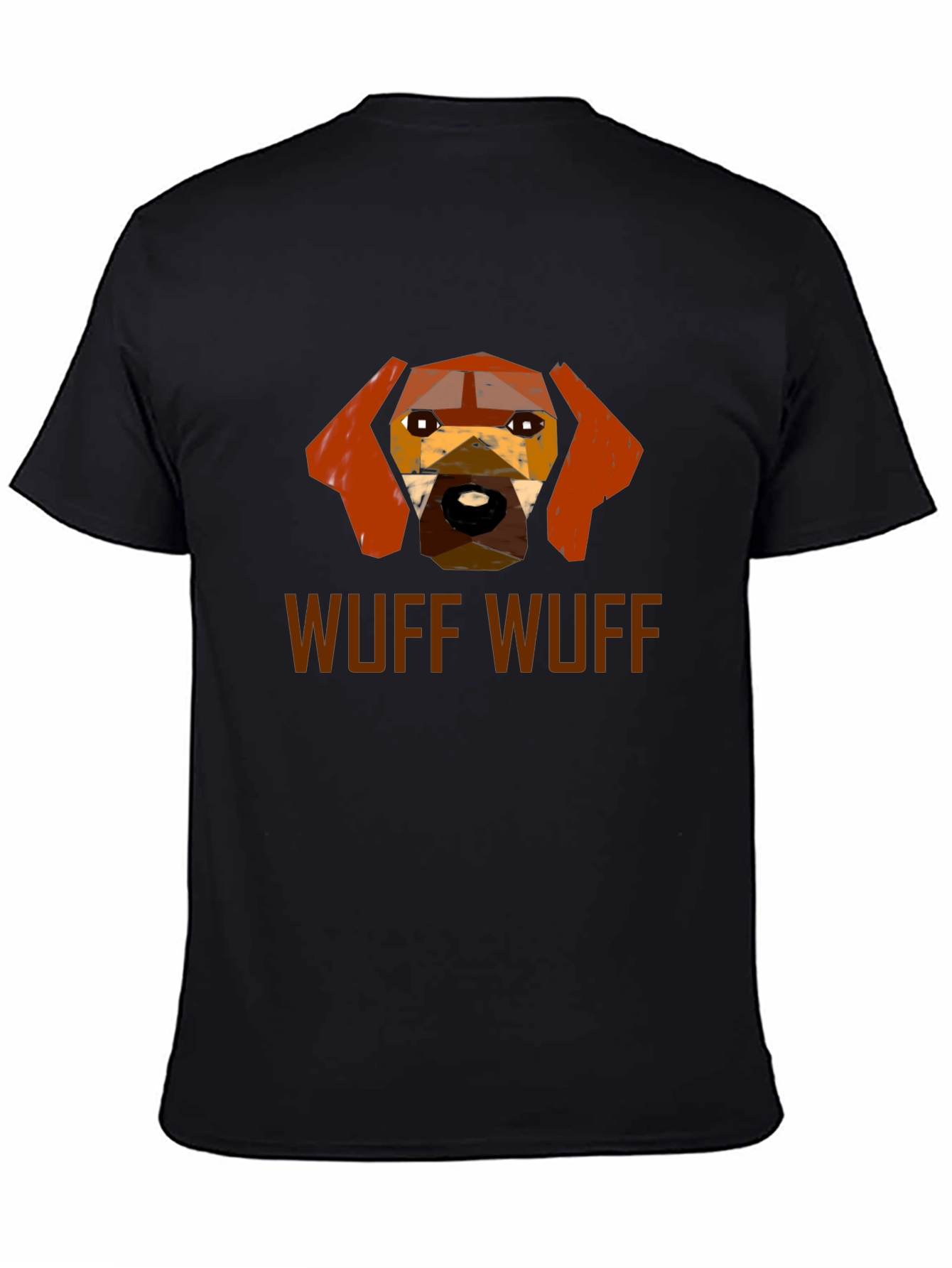 Geometric Dog T-Shirt - "Wuff Wuff" Design - 4
