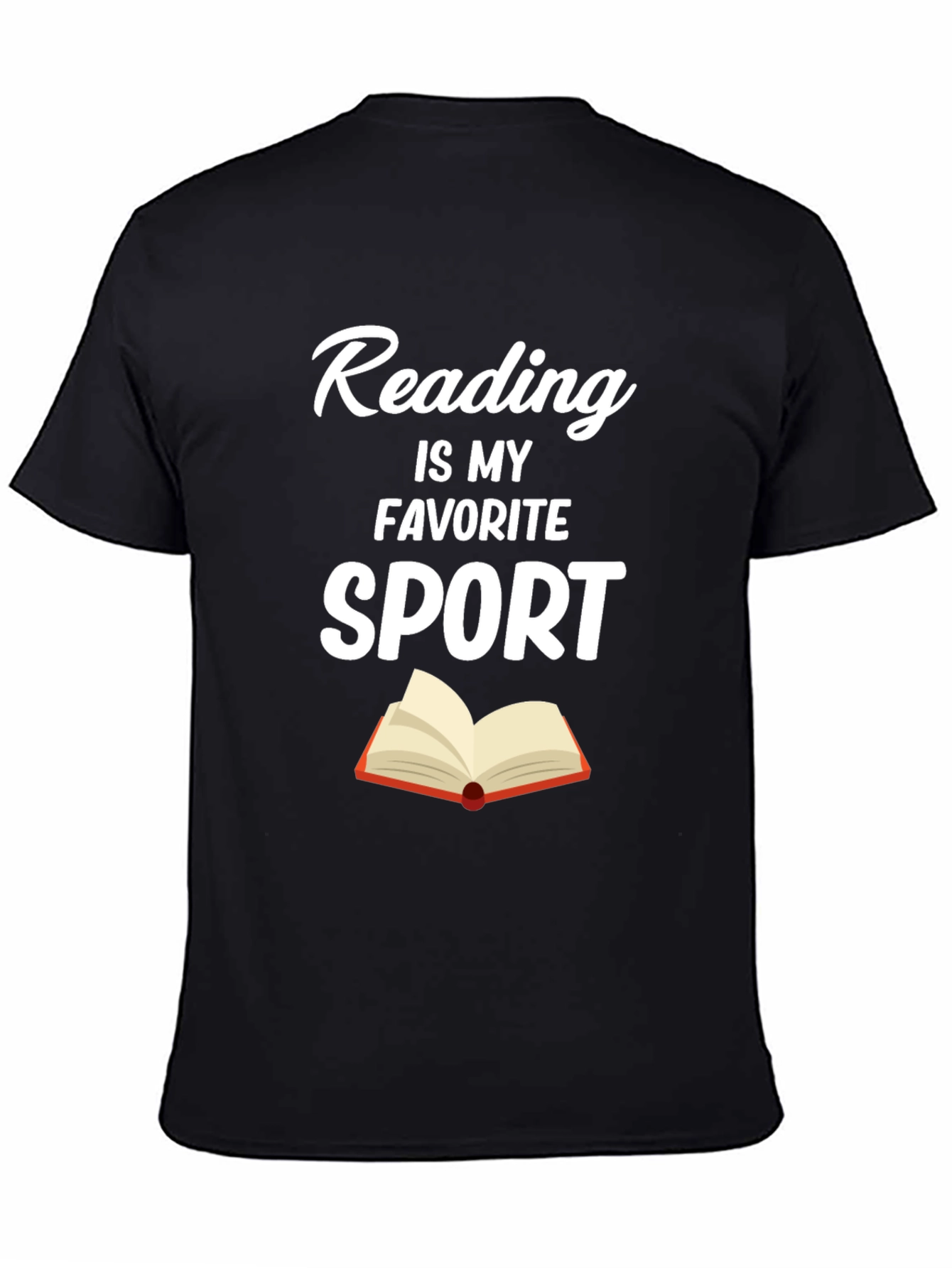 Black Reading is My Favorite Sport T-Shirt view 4