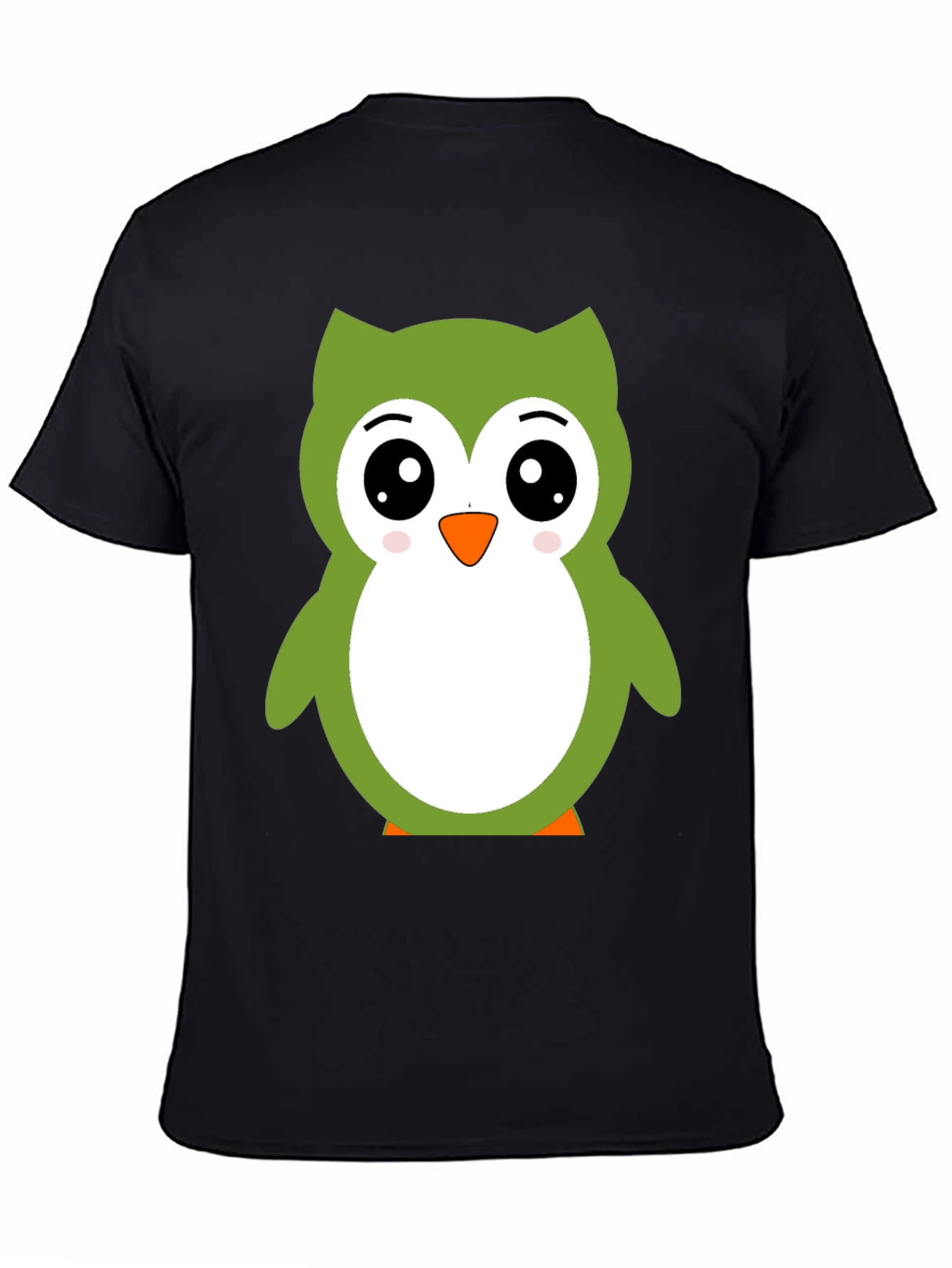 Black Owl Graphic Tee - Fun & Stylish Black T-Shirt view 4