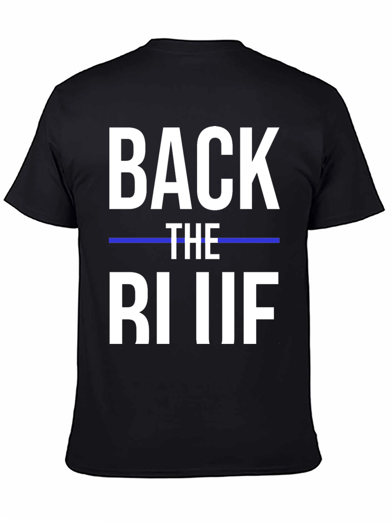 Black Back the Blue T-Shirt - Support Law Enforcement view 4