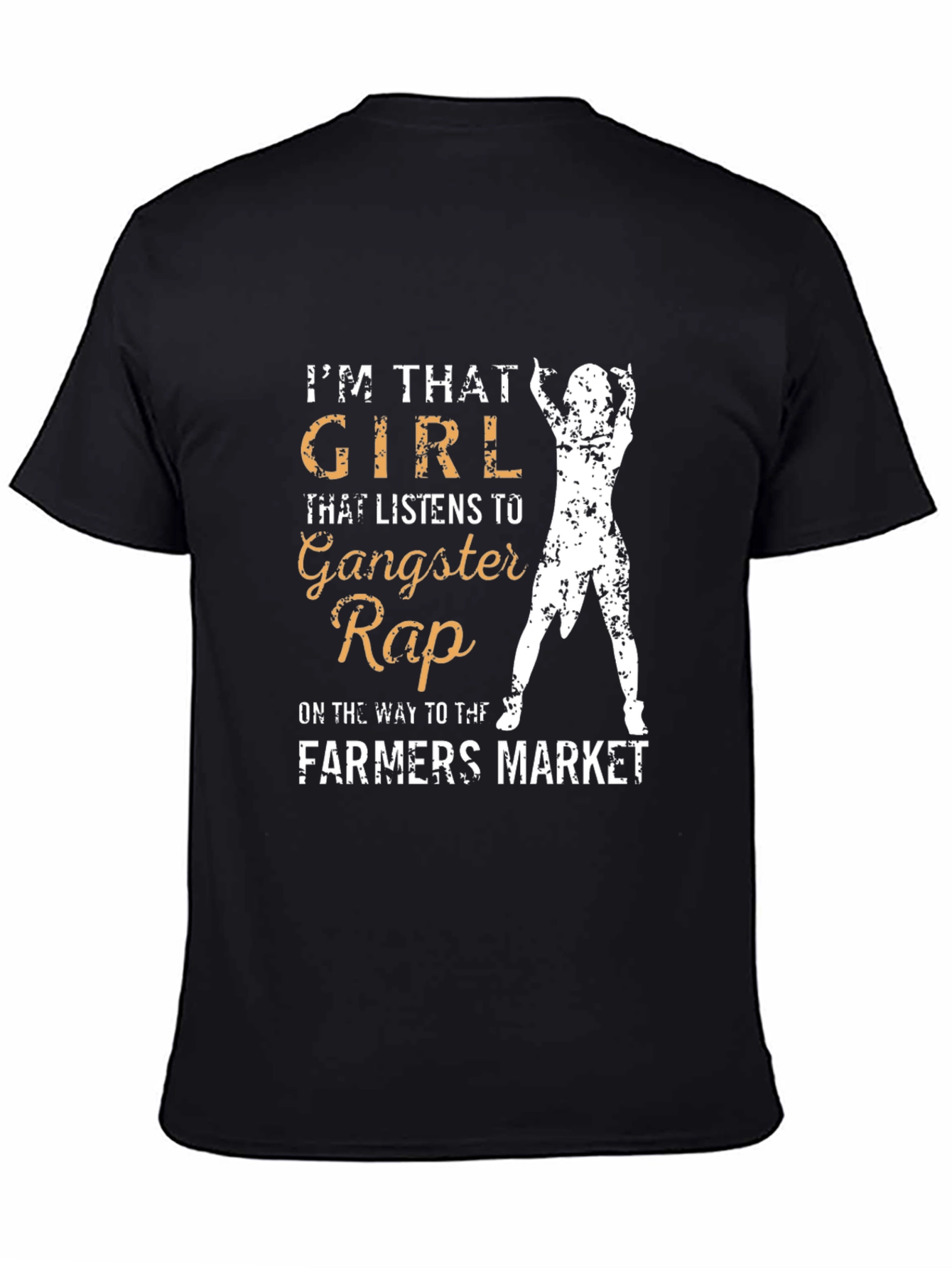 Black Gangster Rap Farmer's Market T-Shirt view 4