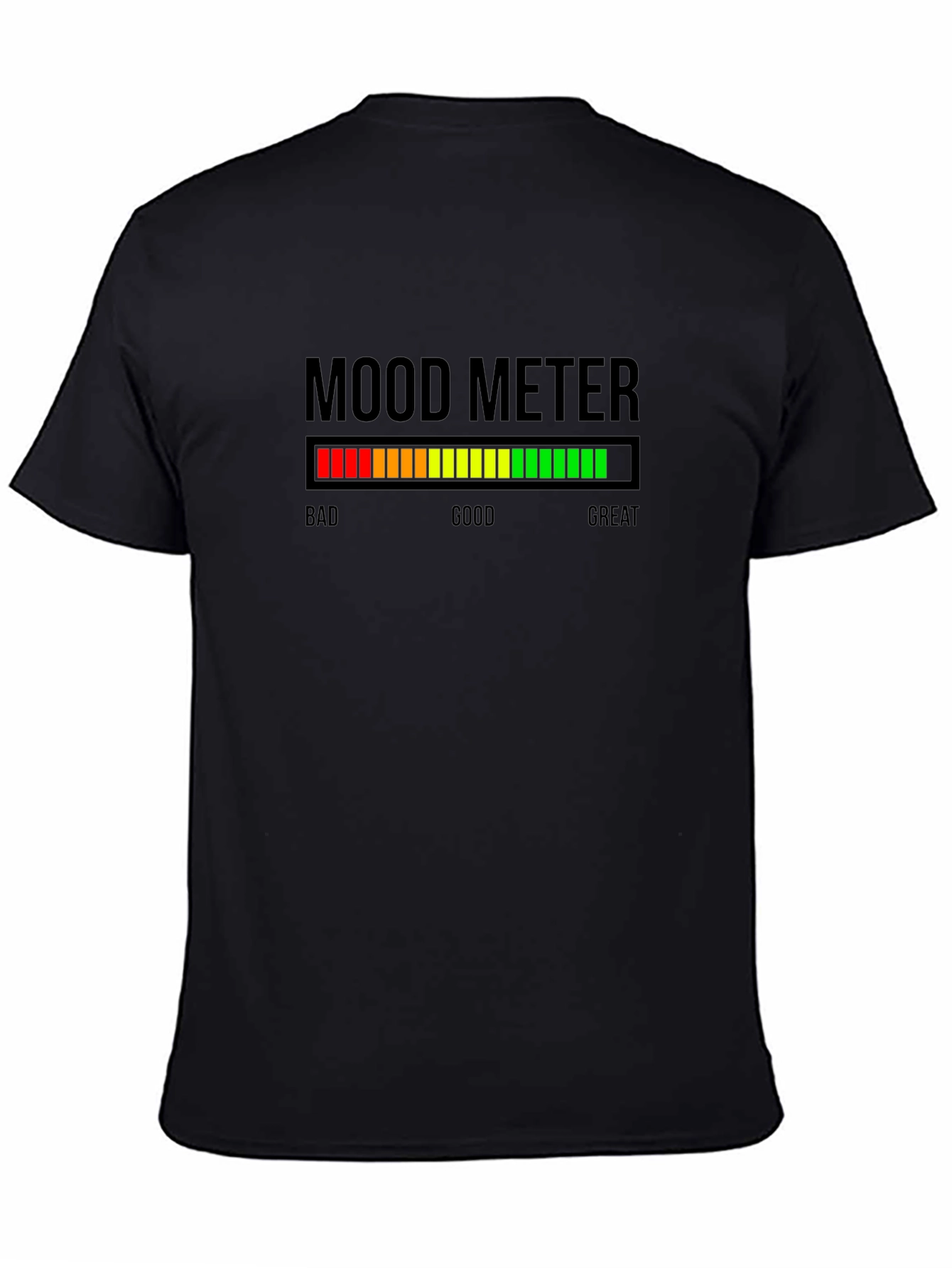 Black Mood Meter Graphic T-Shirt - Express Your Feelings! view 4