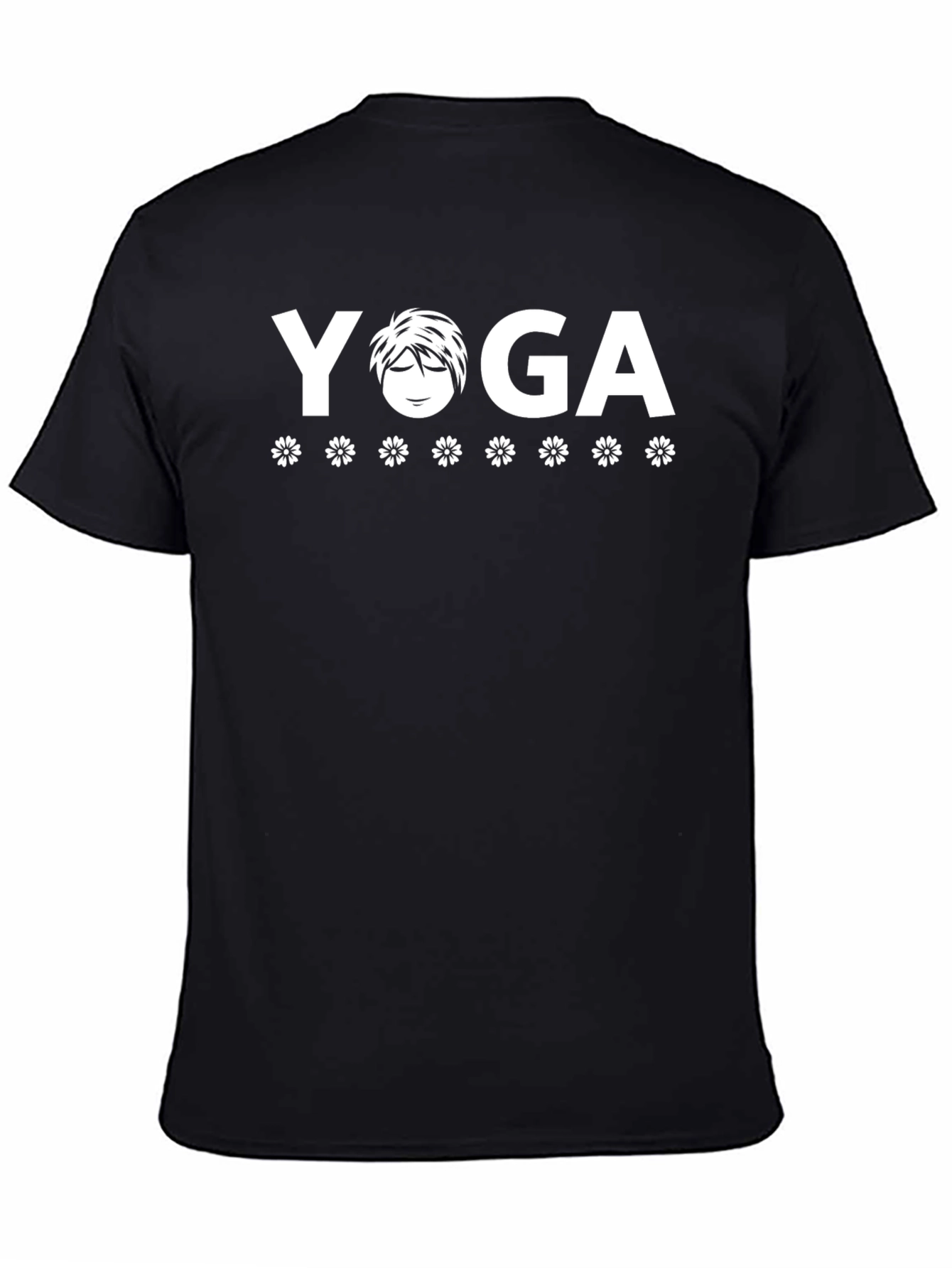 Black Yoga Graphic T-Shirt - Black view 4