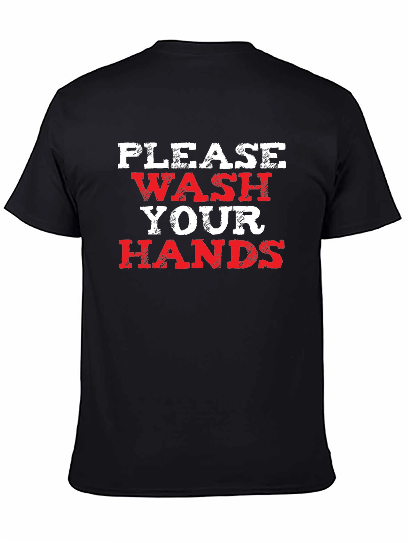 Black Wash Your Hands Graphic Tee view 4