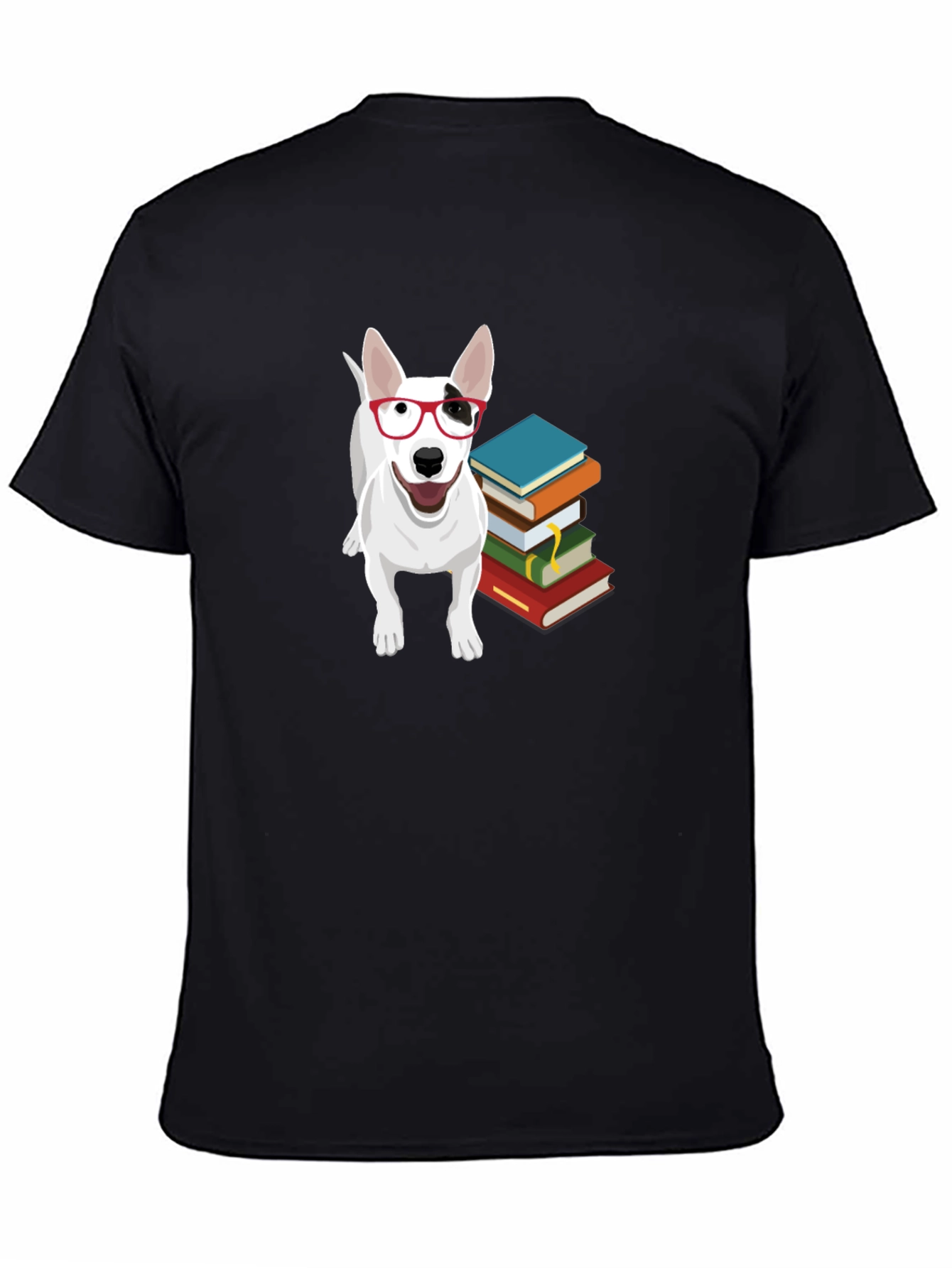 Black Dog with Glasses T-Shirt view 4