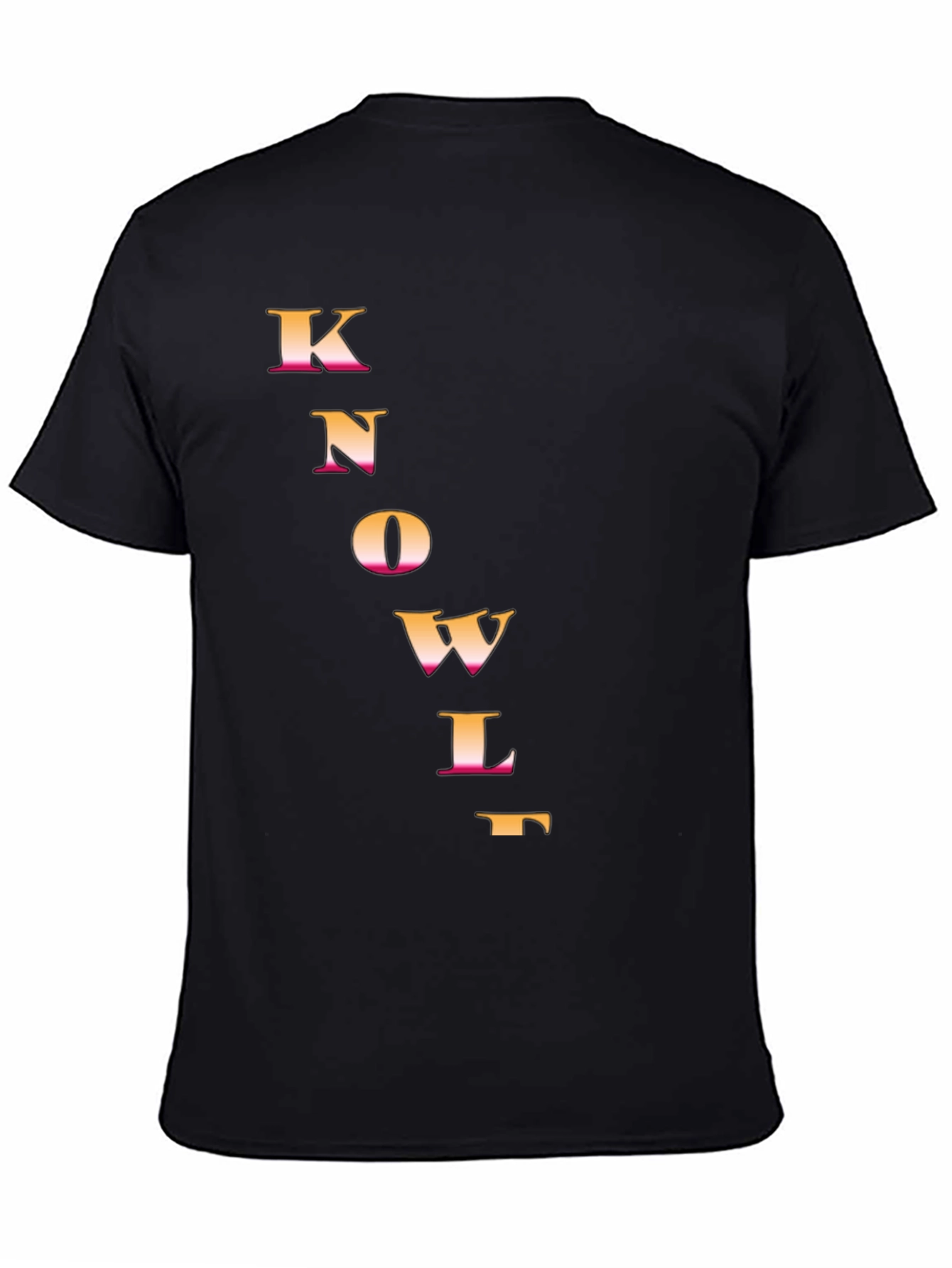 Black Knowlt Black T-Shirt - Stylish Graphic Tee view 4