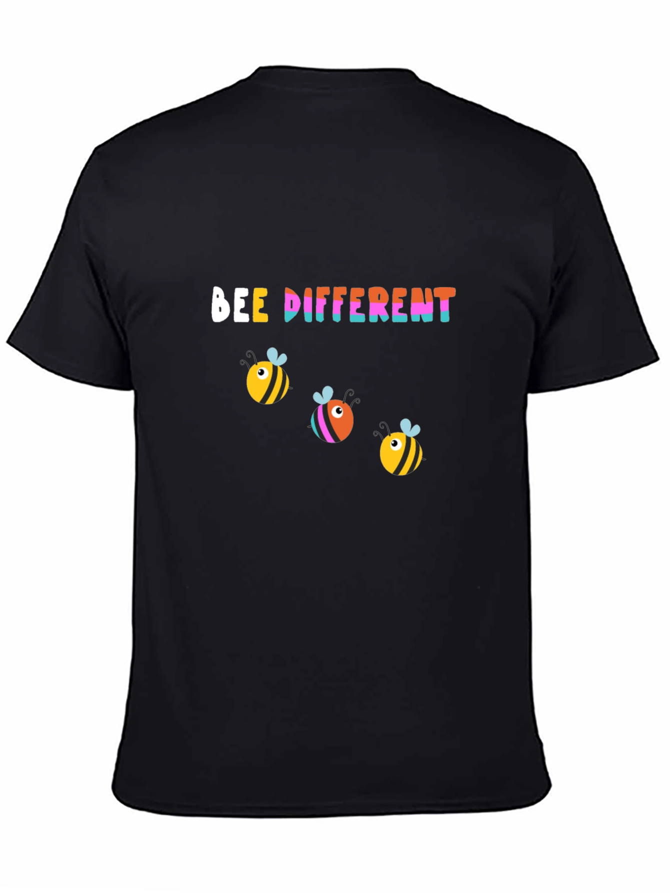 Black Bee Different Graphic Tee - Black view 4