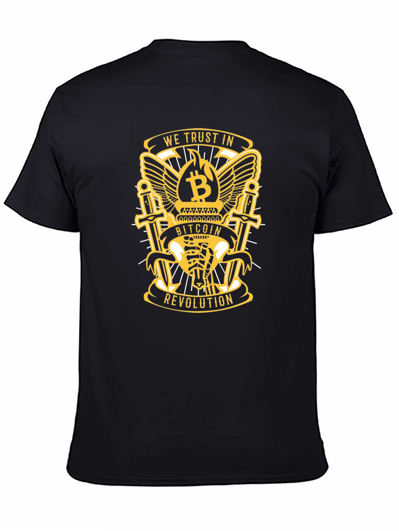 Black Bitcoin Revolution Graphic Tee - Black view 4