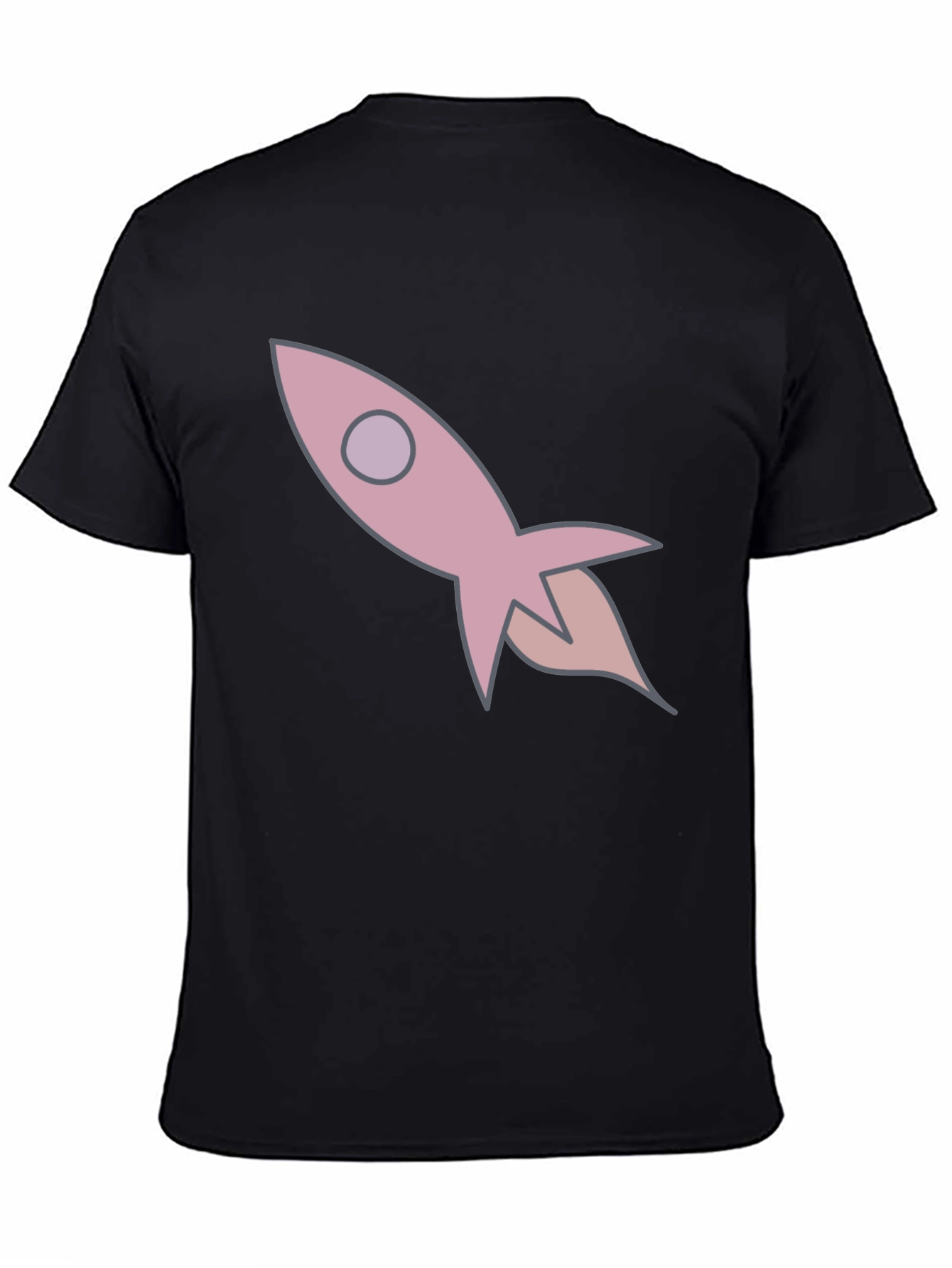 Black Rocket Graphic Tee - Cool Casual Cotton T-Shirt view 4