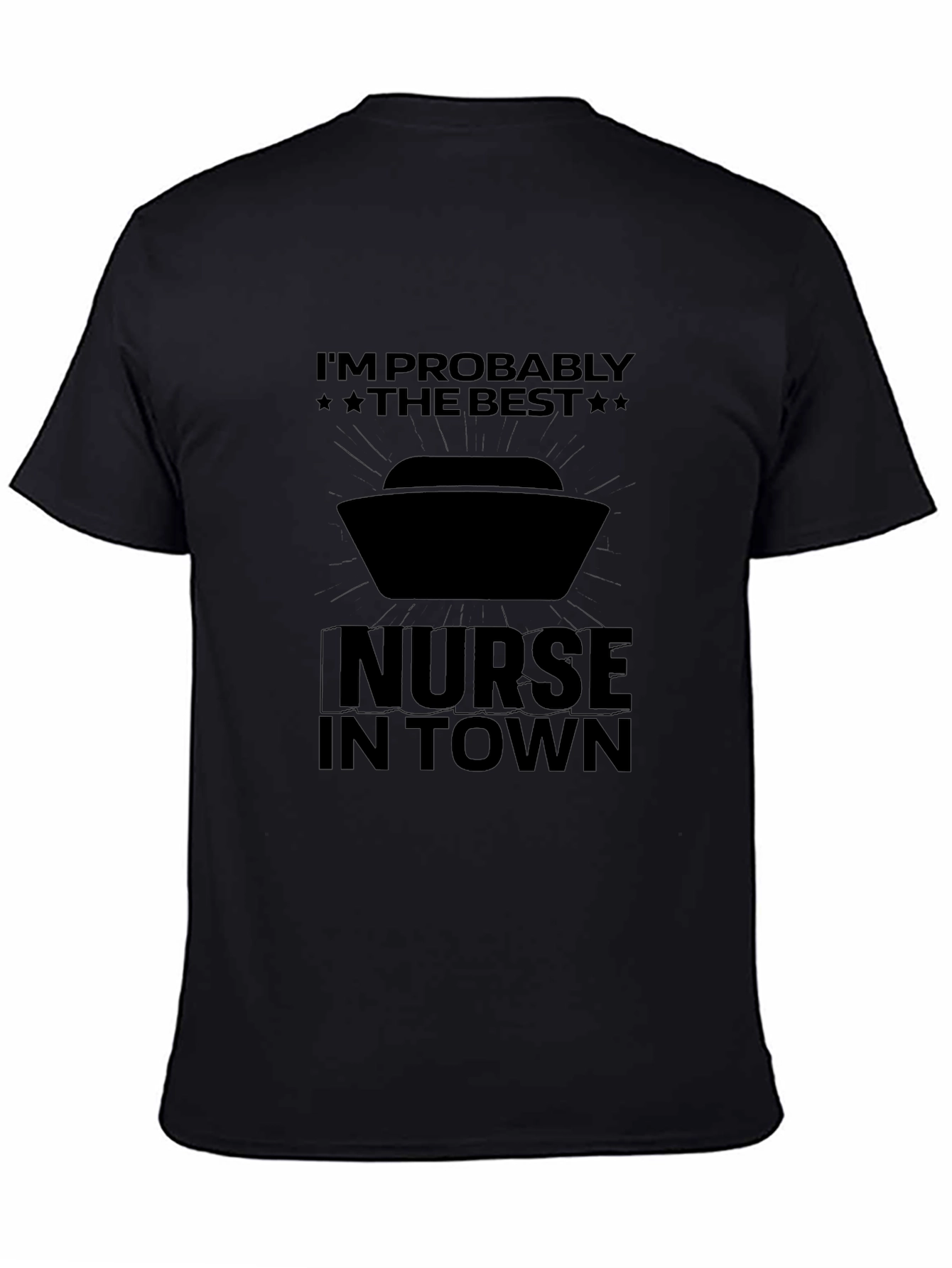 Black Best Nurse in Town Graphic Tee view 4