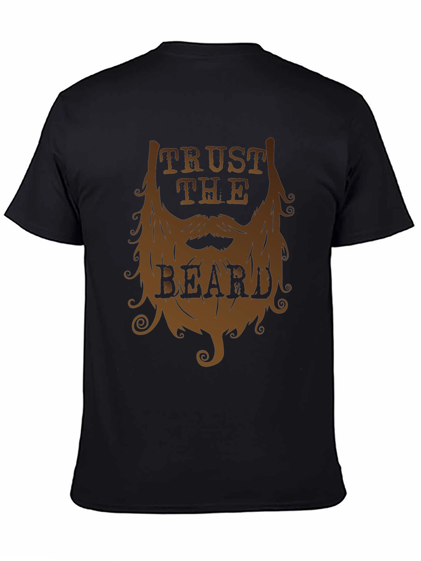 Black Trust the Beard Graphic Tee - Black view 4
