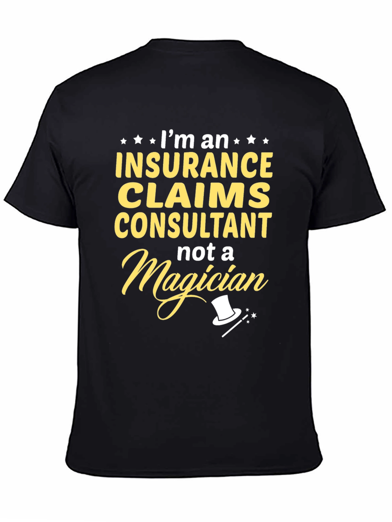 Black Insurance Claims Consultant T-Shirt view 4