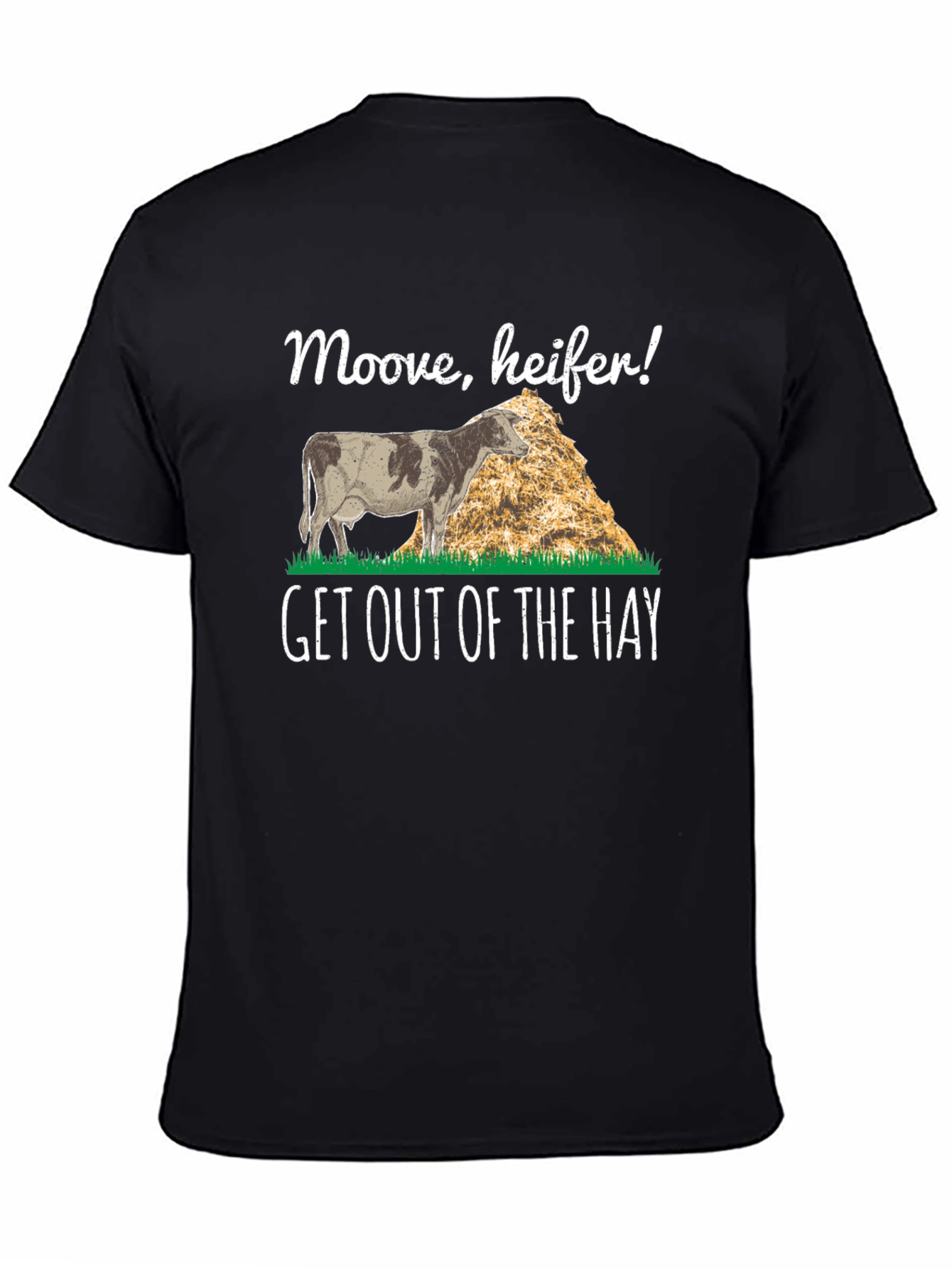 Black Moove Heifer T-Shirt Funny Farm Tee view 4