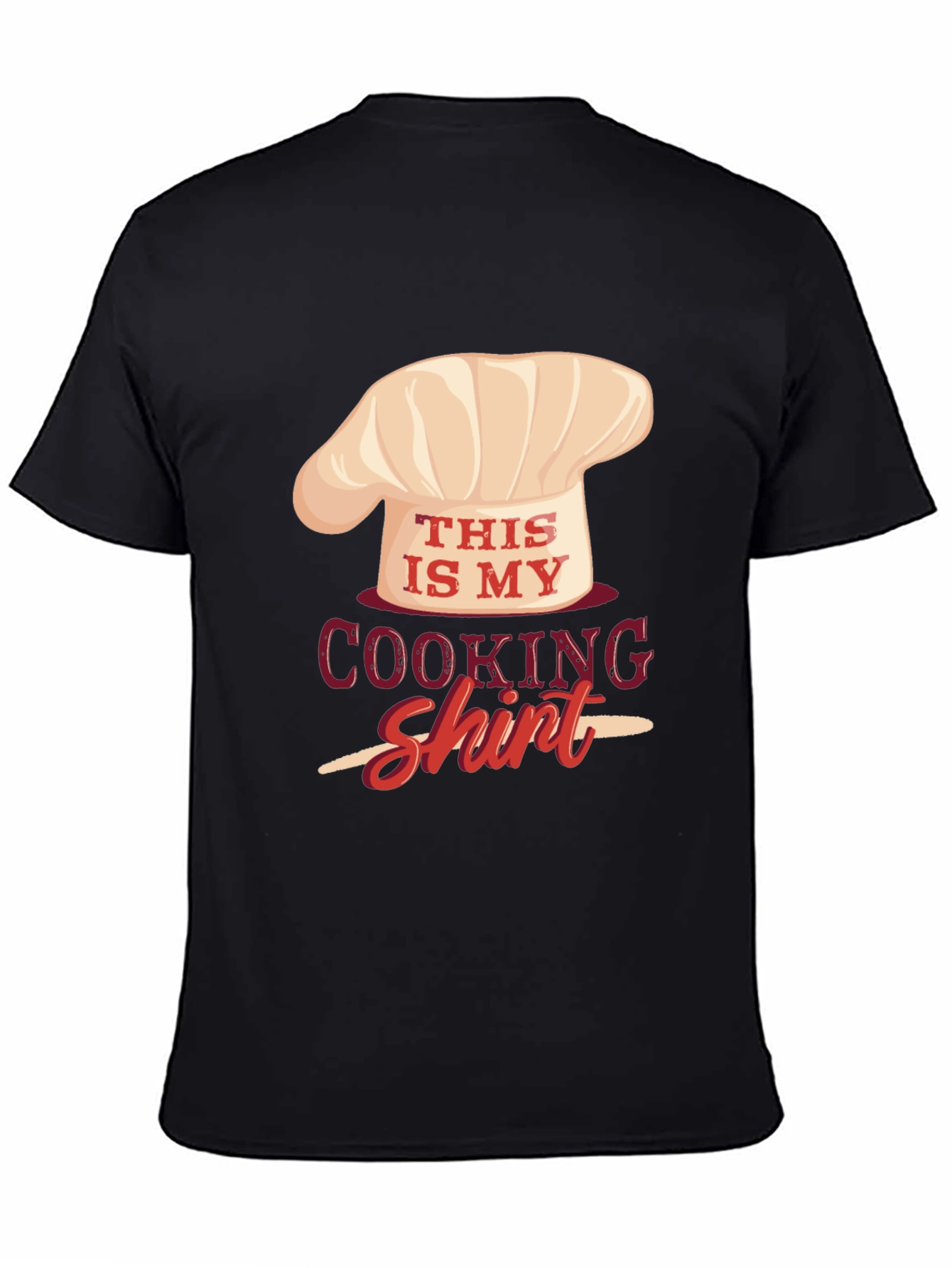 Black This Is My Cooking Shirt - Chef Hat Graphic Tee view 4