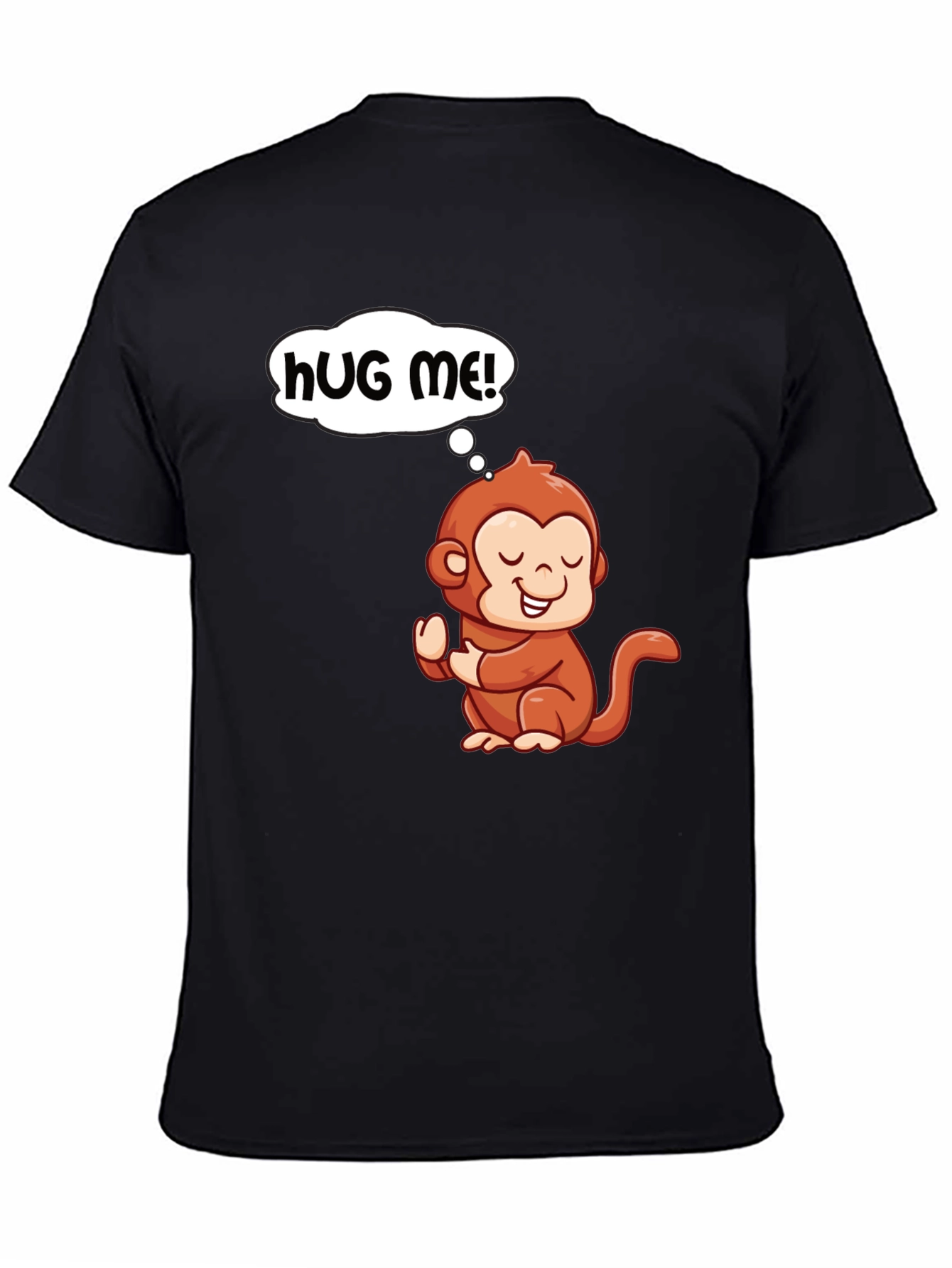 Cute Monkey Graphic T-Shirt - Hug Me! - 4