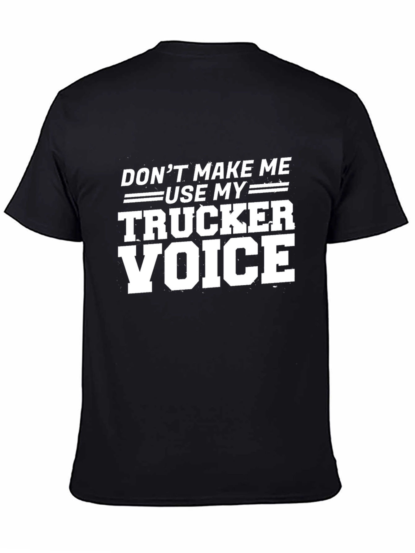 Black Trucker Voice T-Shirt - Funny Novelty Tee view 4