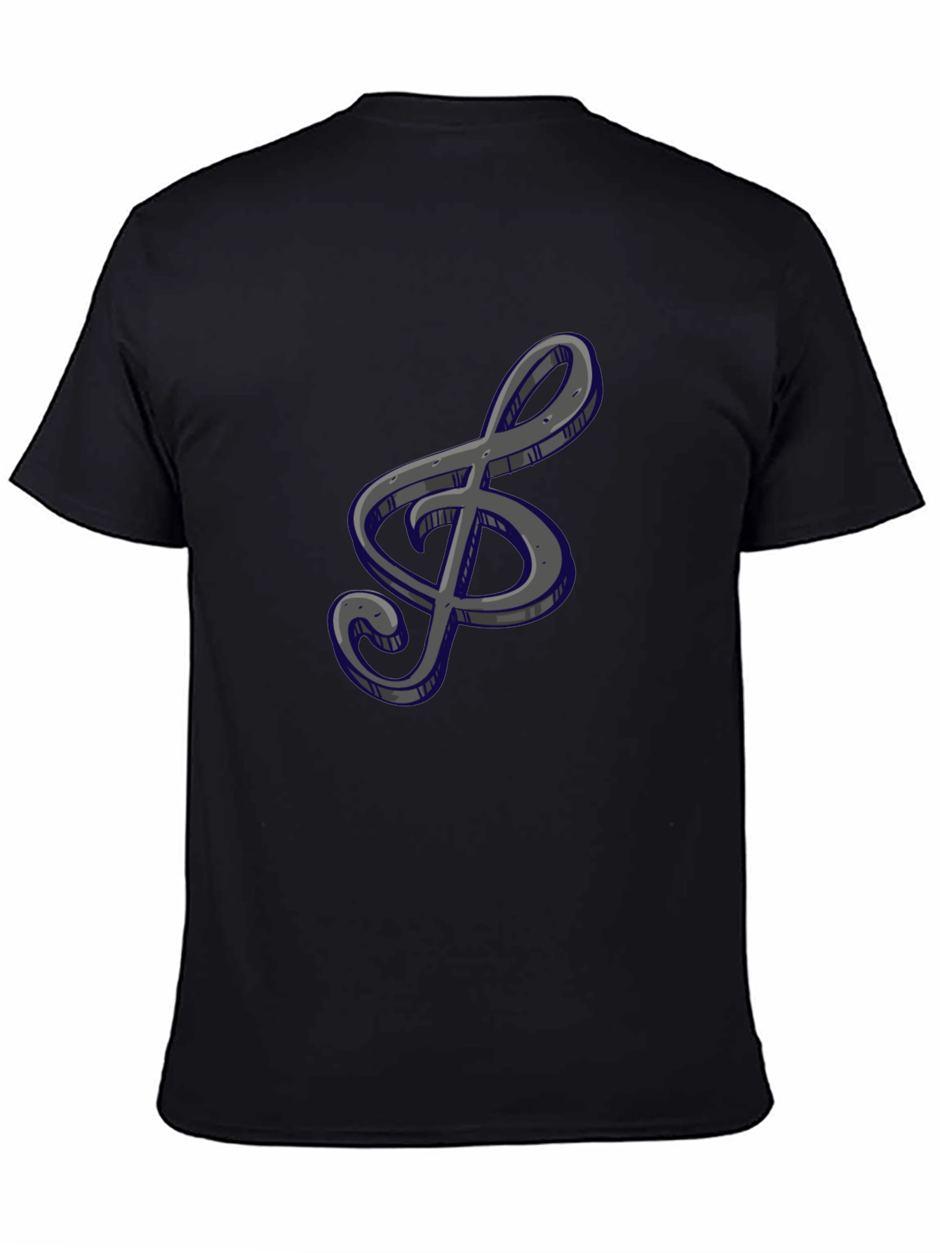 Black Treble Clef Graphic Tee view 4