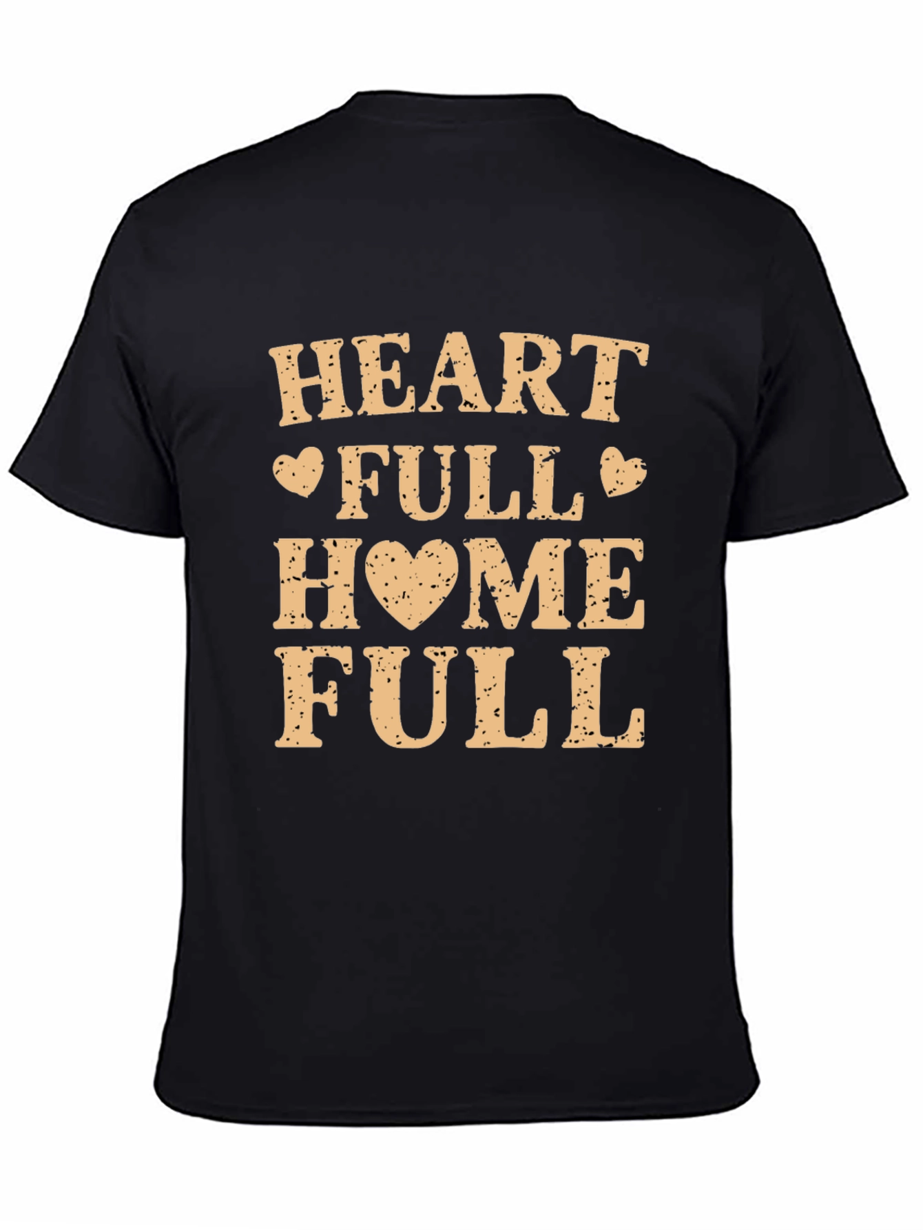 Black Heart Full Home Full Graphic T-Shirt view 4