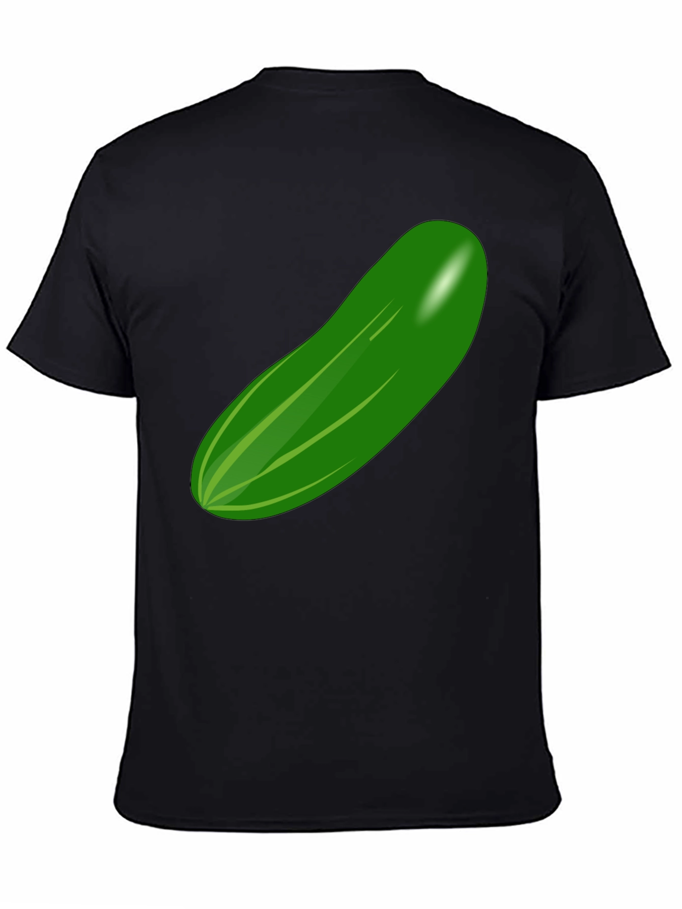Black Cucumber Graphic T-Shirt - Quirky and Fun Design view 4