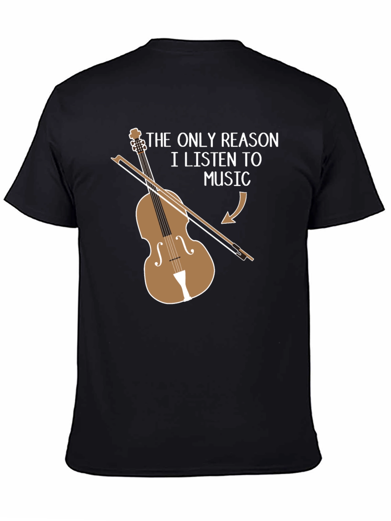 Black Musician's Humorous T-Shirt: Violinist's Reason to Listen view 4