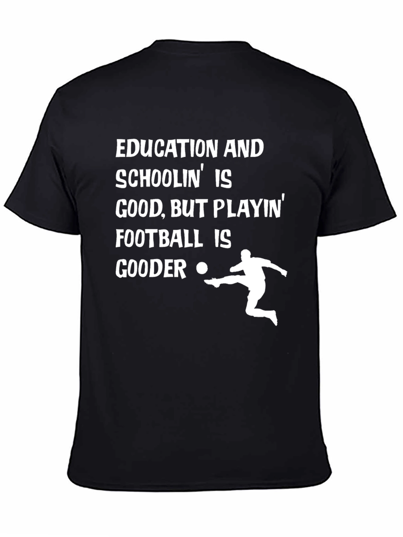 Black Football Is Gooder Graphic Tee view 4