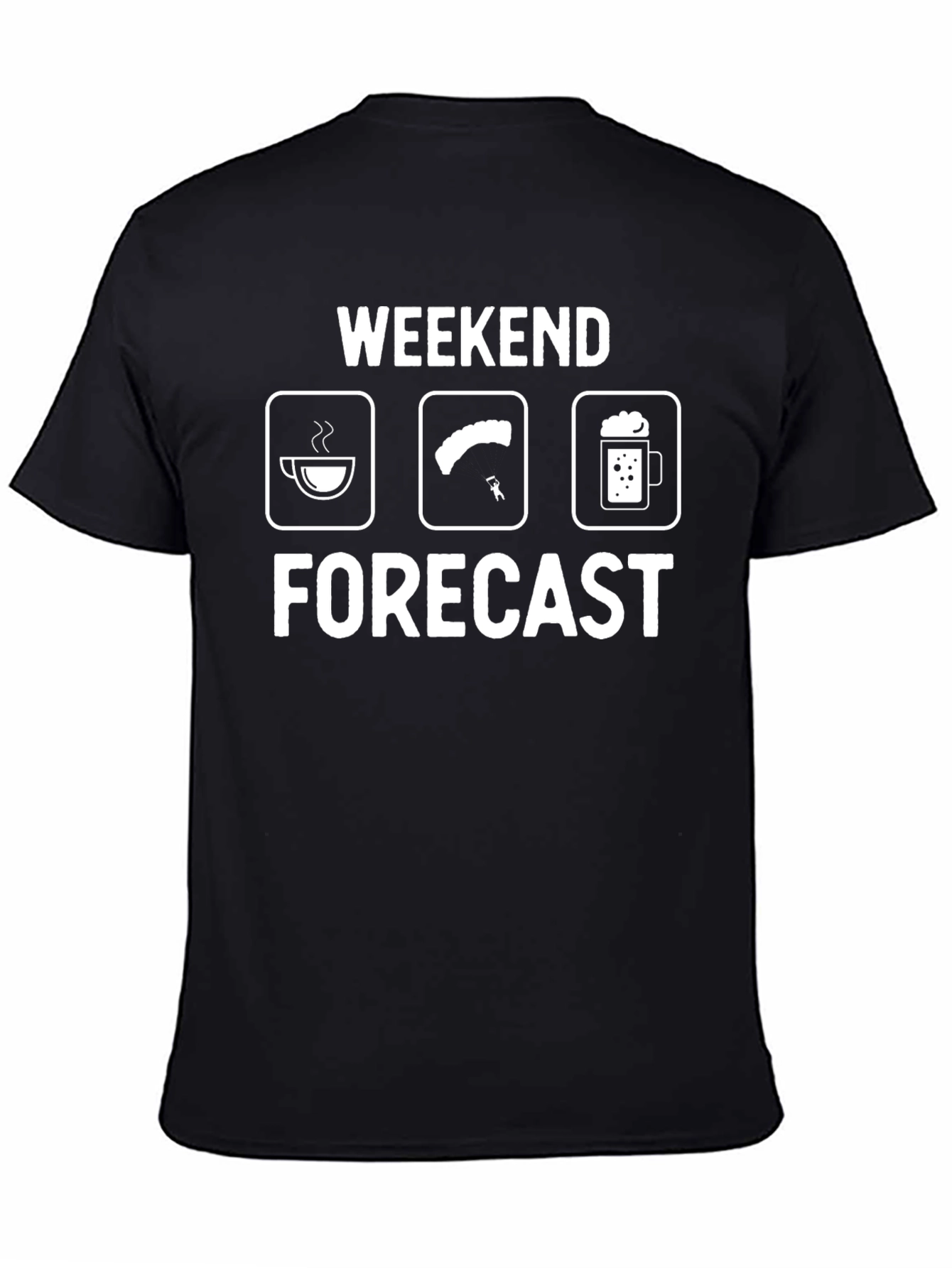 Black Weekend Forecast Graphic T-Shirt view 4