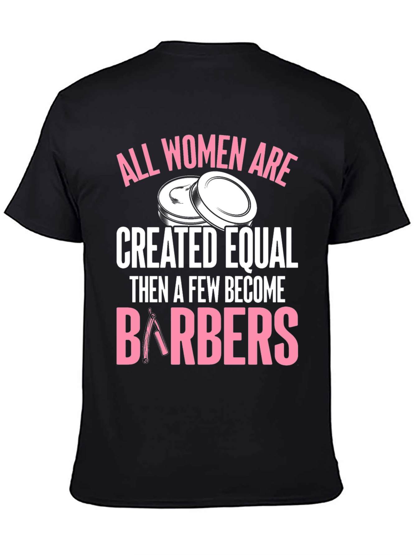 Black Barber Women's T-Shirt - Created Equal Design view 4
