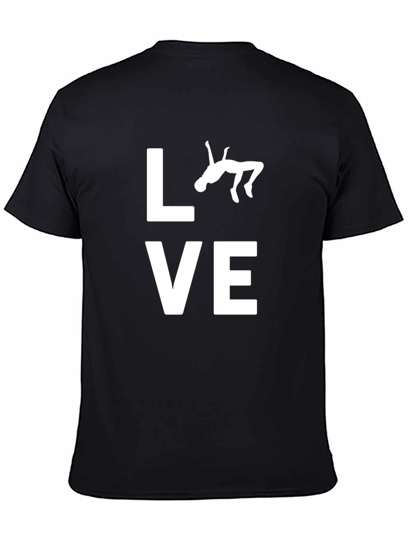 Black Love Gymnastics T-Shirt - Black Cotton Tee view 4