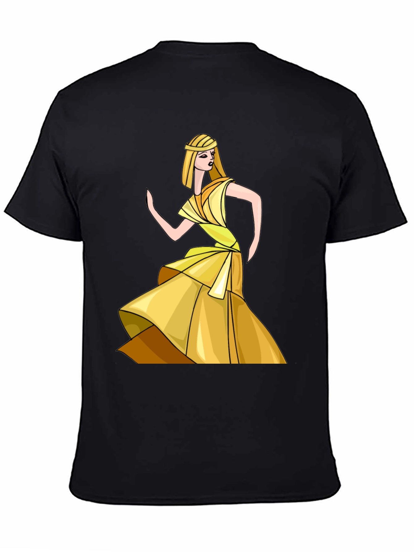 Black Egyptian Queen Graphic Tee - Stylish Black T-Shirt view 4