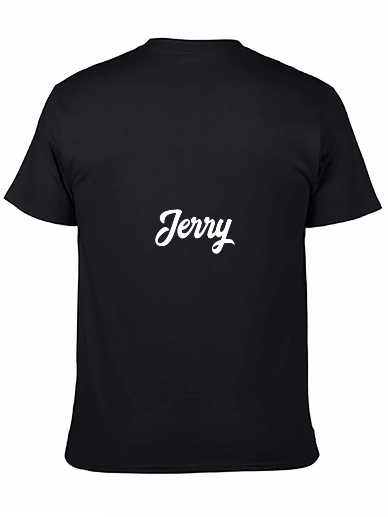Black Jerry Personalized Black T-Shirt - Custom Name Tee view 4