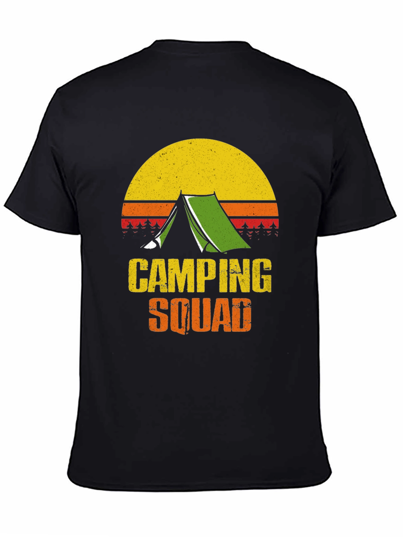 Black Camping Squad T-Shirt - Outdoor Adventure Tee view 4