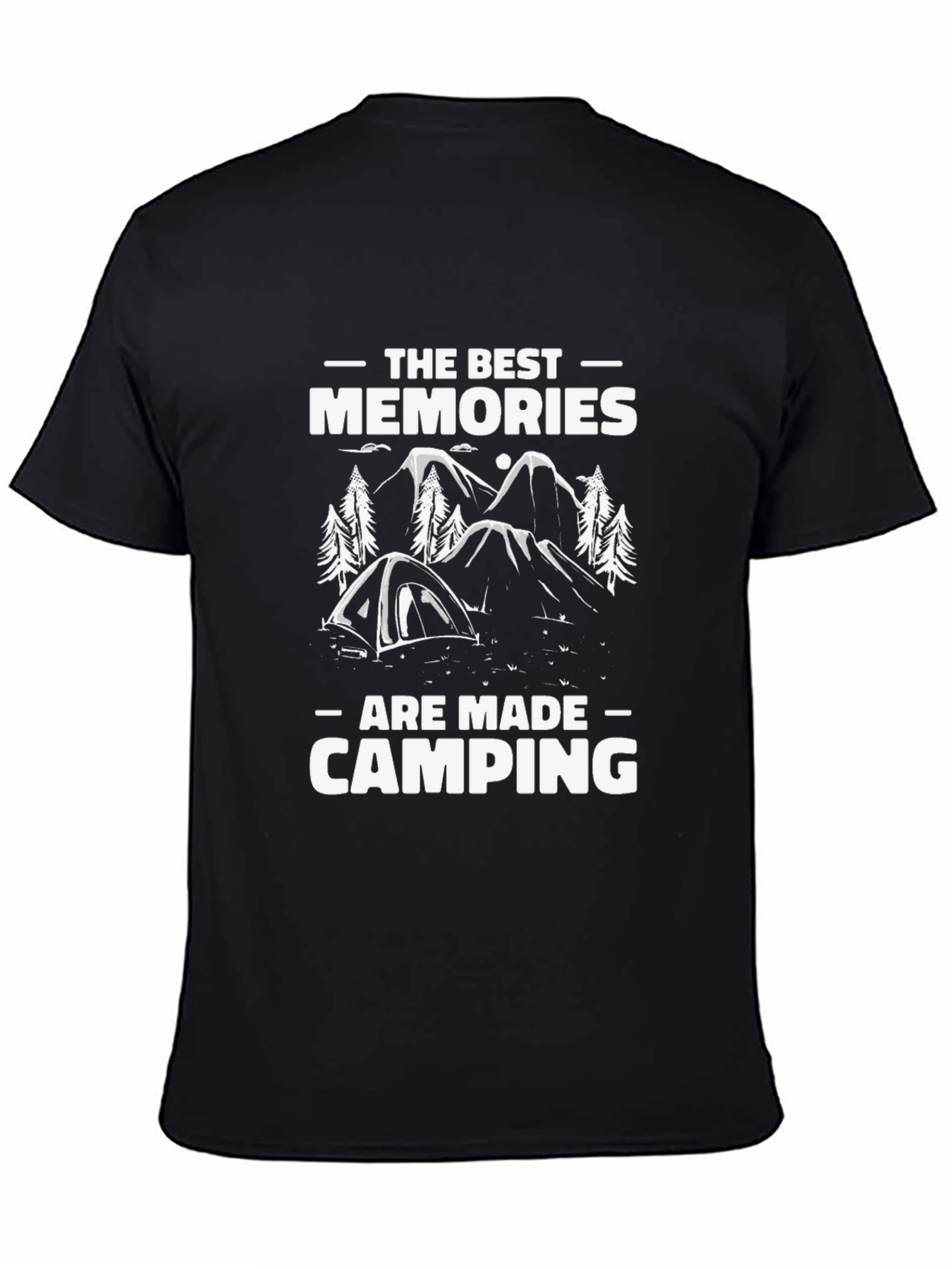 Black Camping Memories Black T-Shirt - Nature Adventure Tee view 4