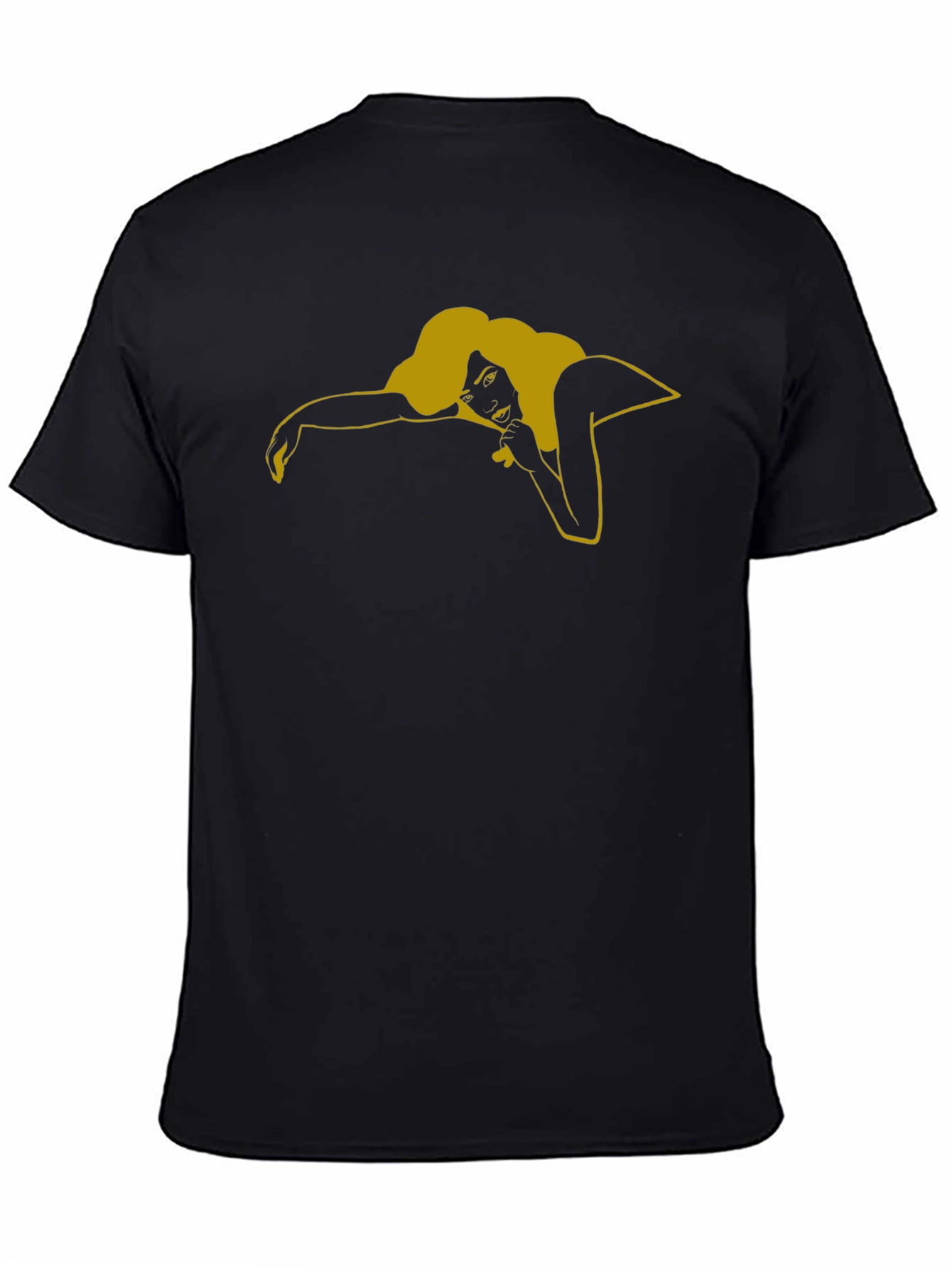 Black Black T-Shirt with Graphic Woman Design view 4