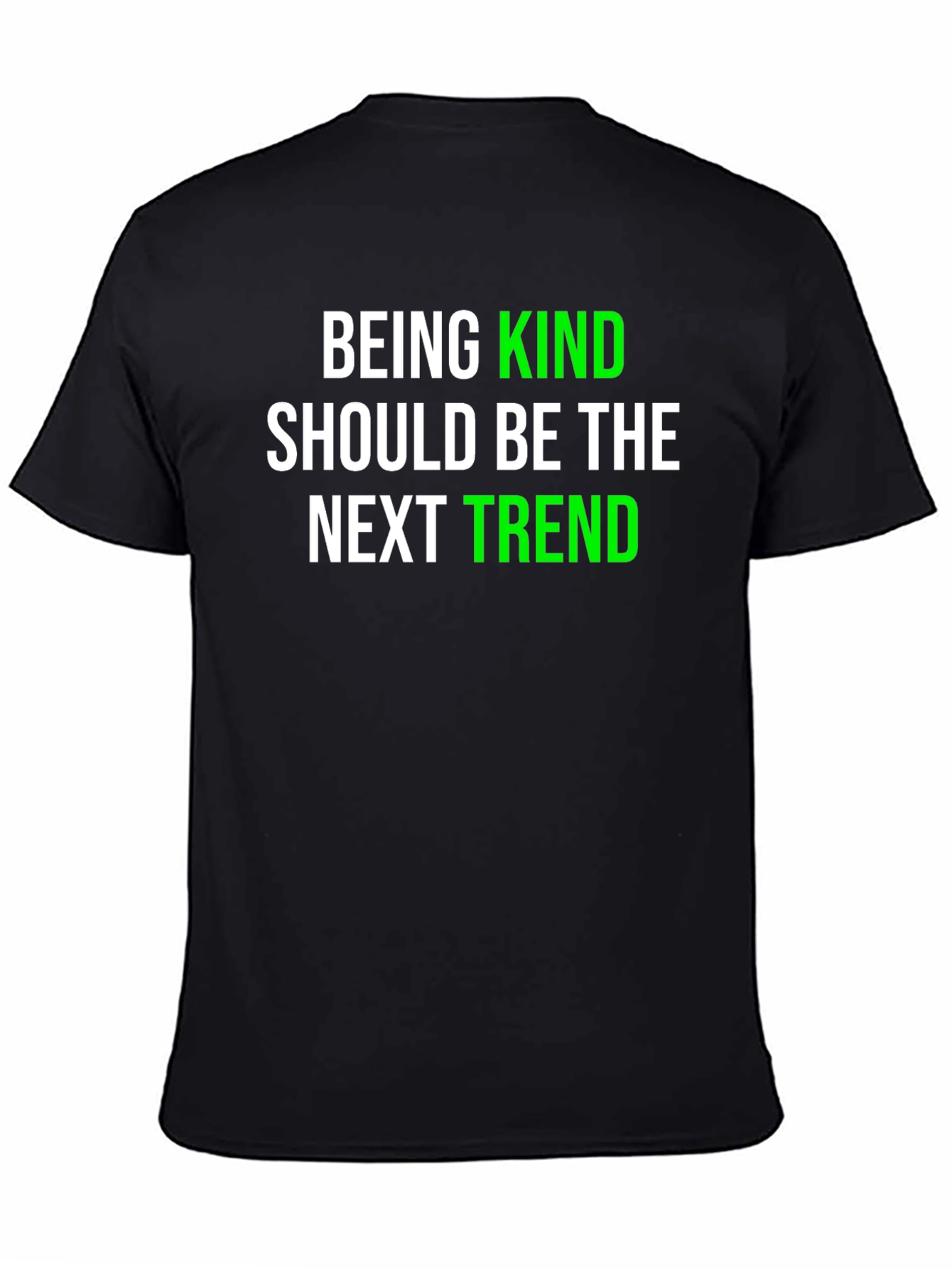 Black Kindness Trend Graphic Tee - Black view 4