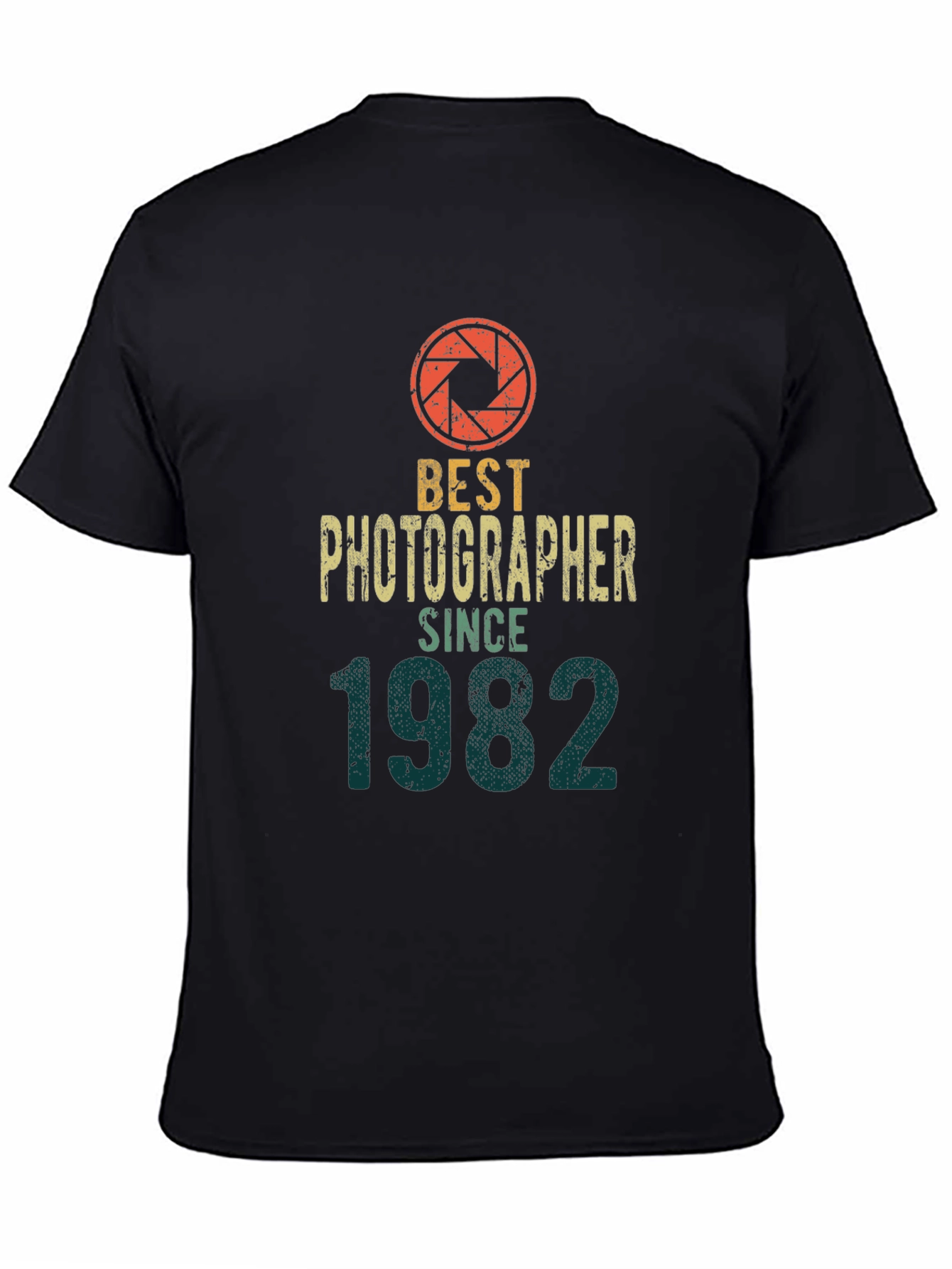 Black Best Photographer Since 1982 Black T-Shirt view 4