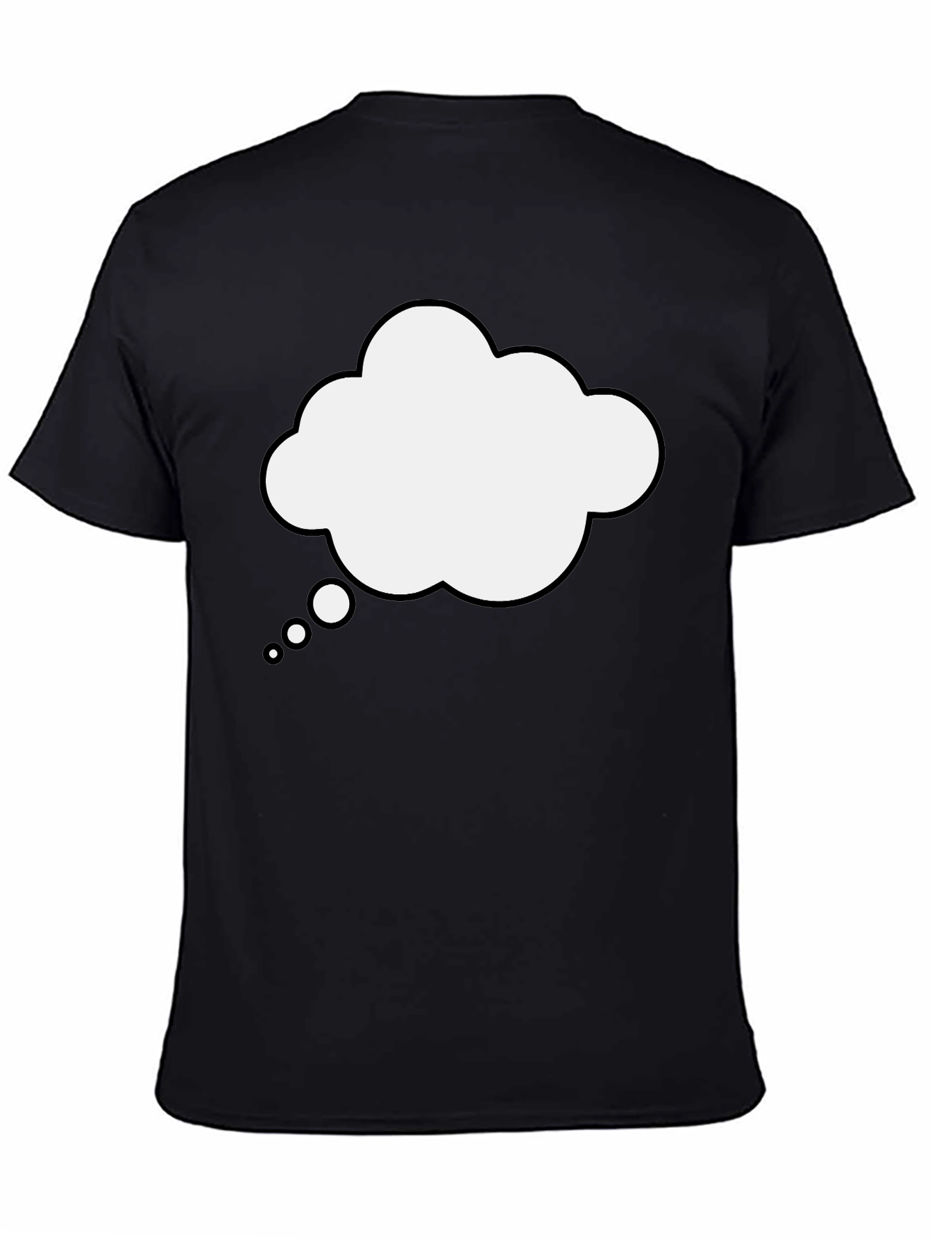 Black Thinking Cloud Black T-Shirt view 4