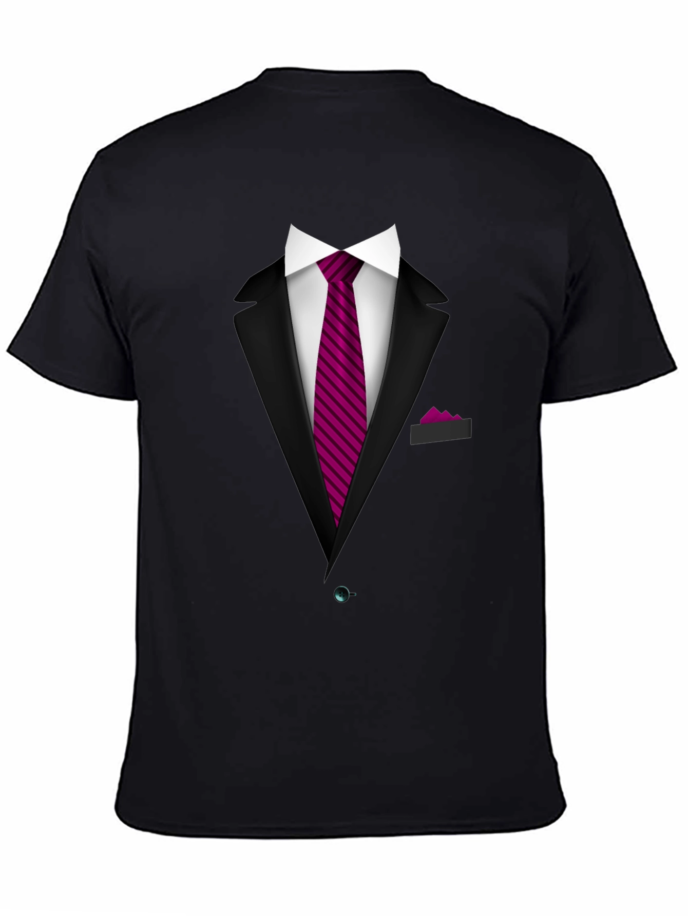 Black Suit & Tie Graphic Tee - Novelty T-Shirt view 4