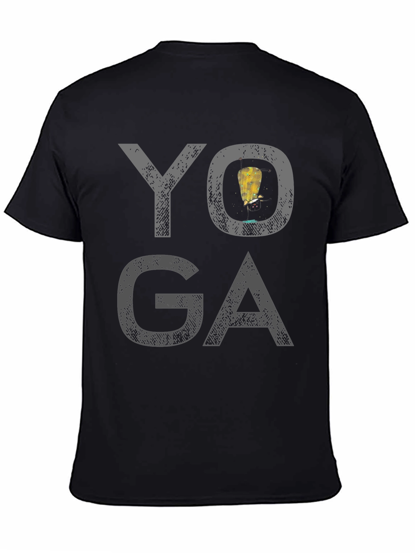 Black Yoga T-Shirt: Unique Design, Comfortable Fit view 4