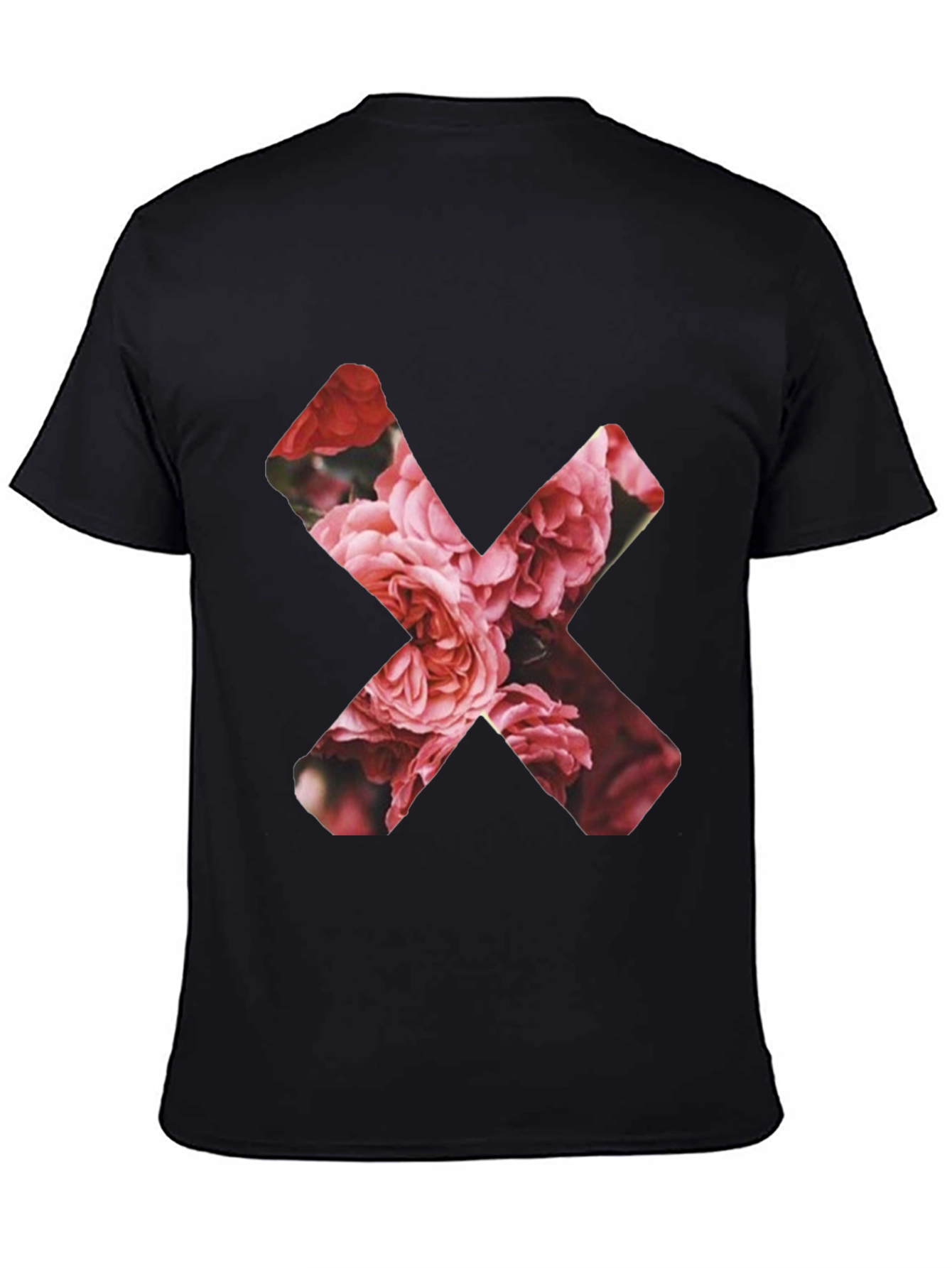 Black Floral X Graphic Black T-Shirt view 4