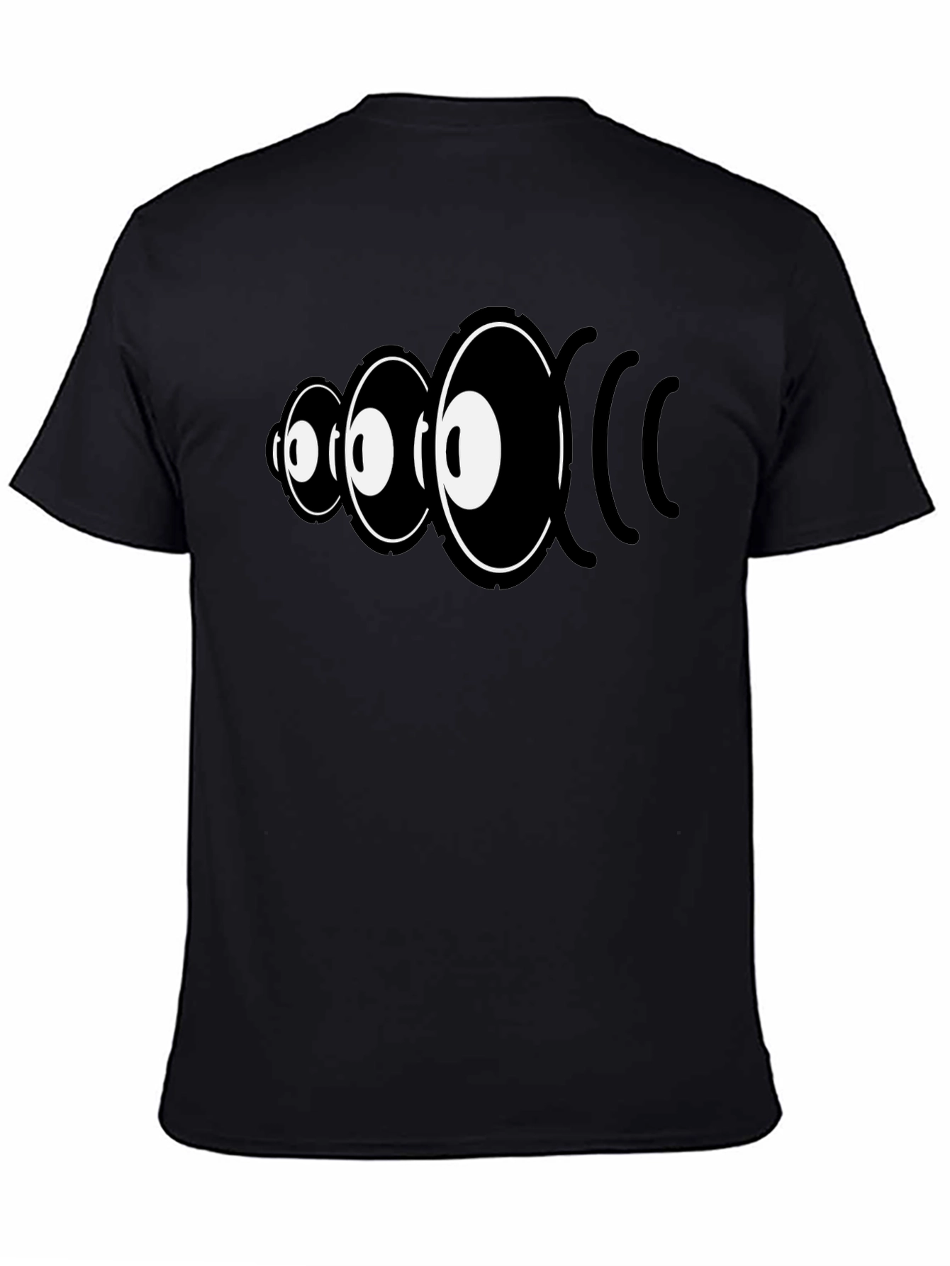 Black Eye Sound Wave Graphic Tee - Black Cotton Shirt view 4