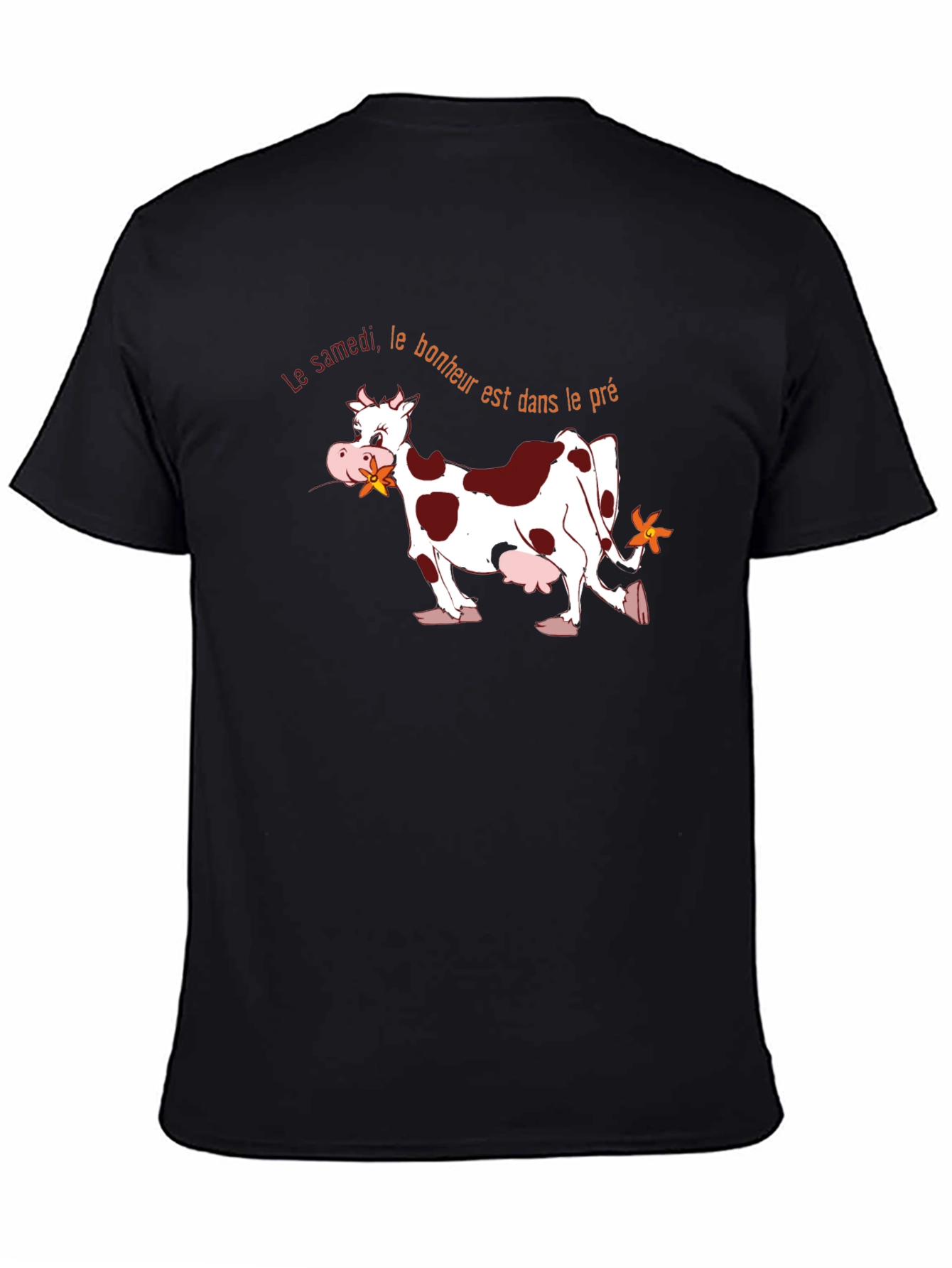 Black Funny Cow T-Shirt - Le Samedi Bonheur view 4
