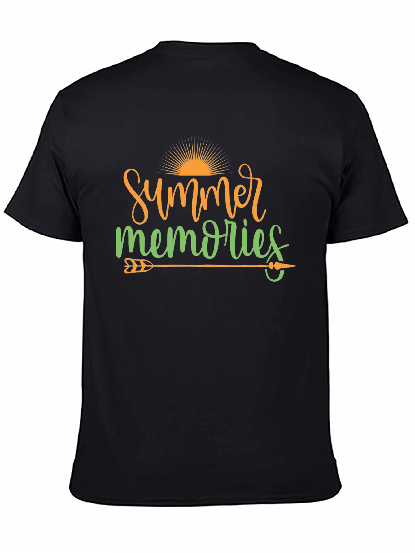 Black Summer Memories Graphic Tee - Trendy Casual Shirt view 4