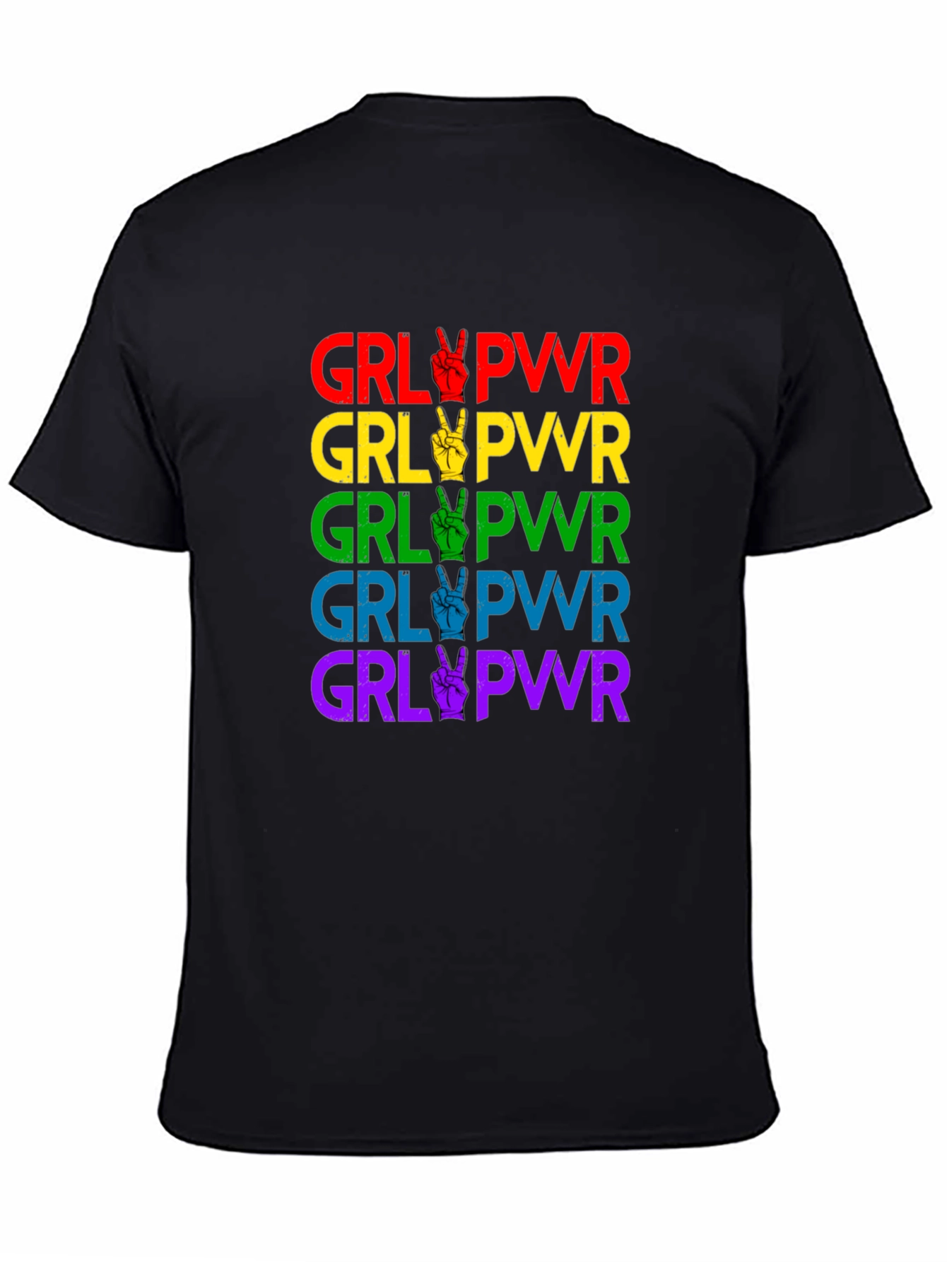 Black GRL PWR Pride T-Shirt view 4