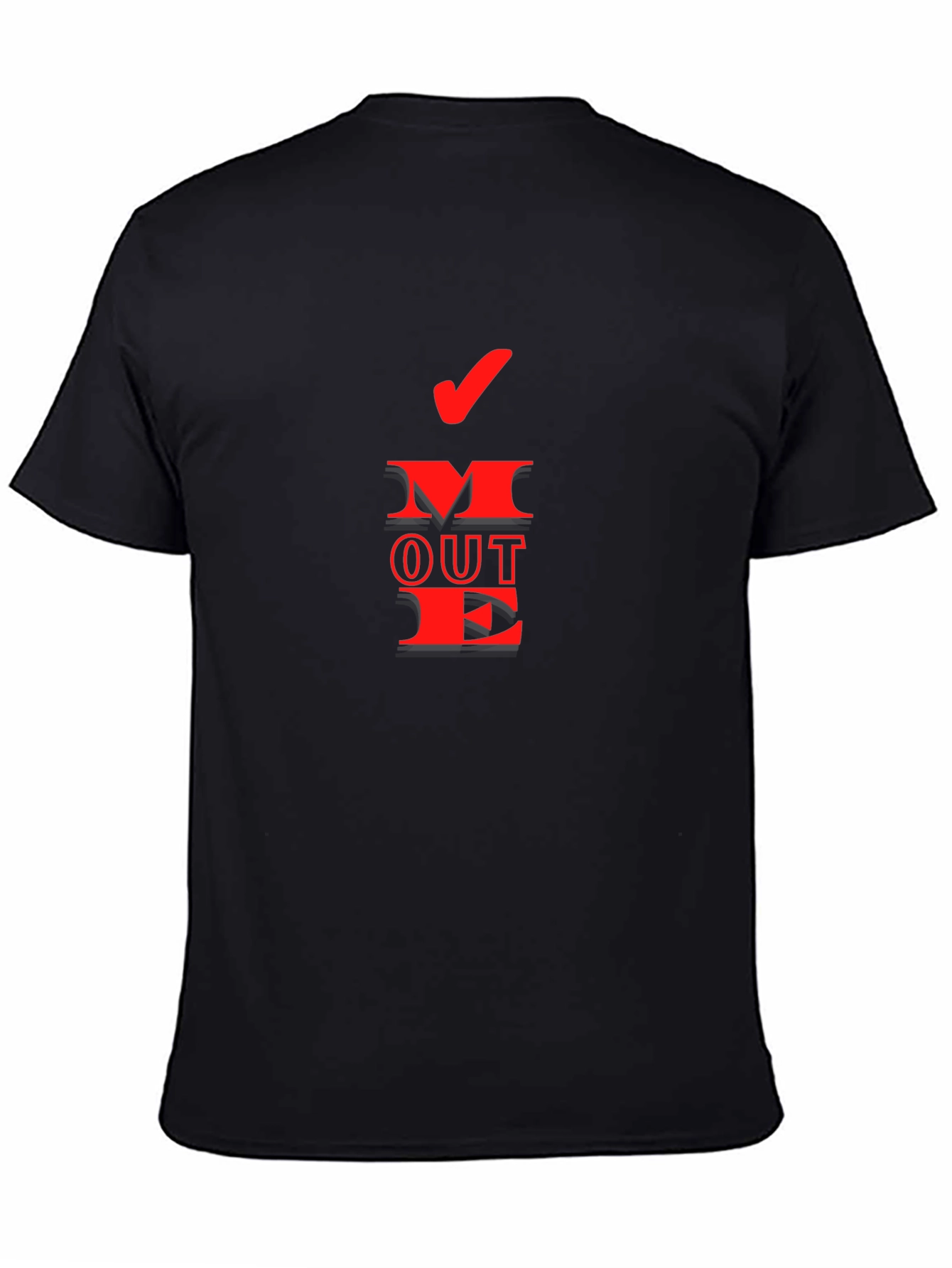 Black Move Out Red Graphic Tee - Novelty T-Shirt view 4