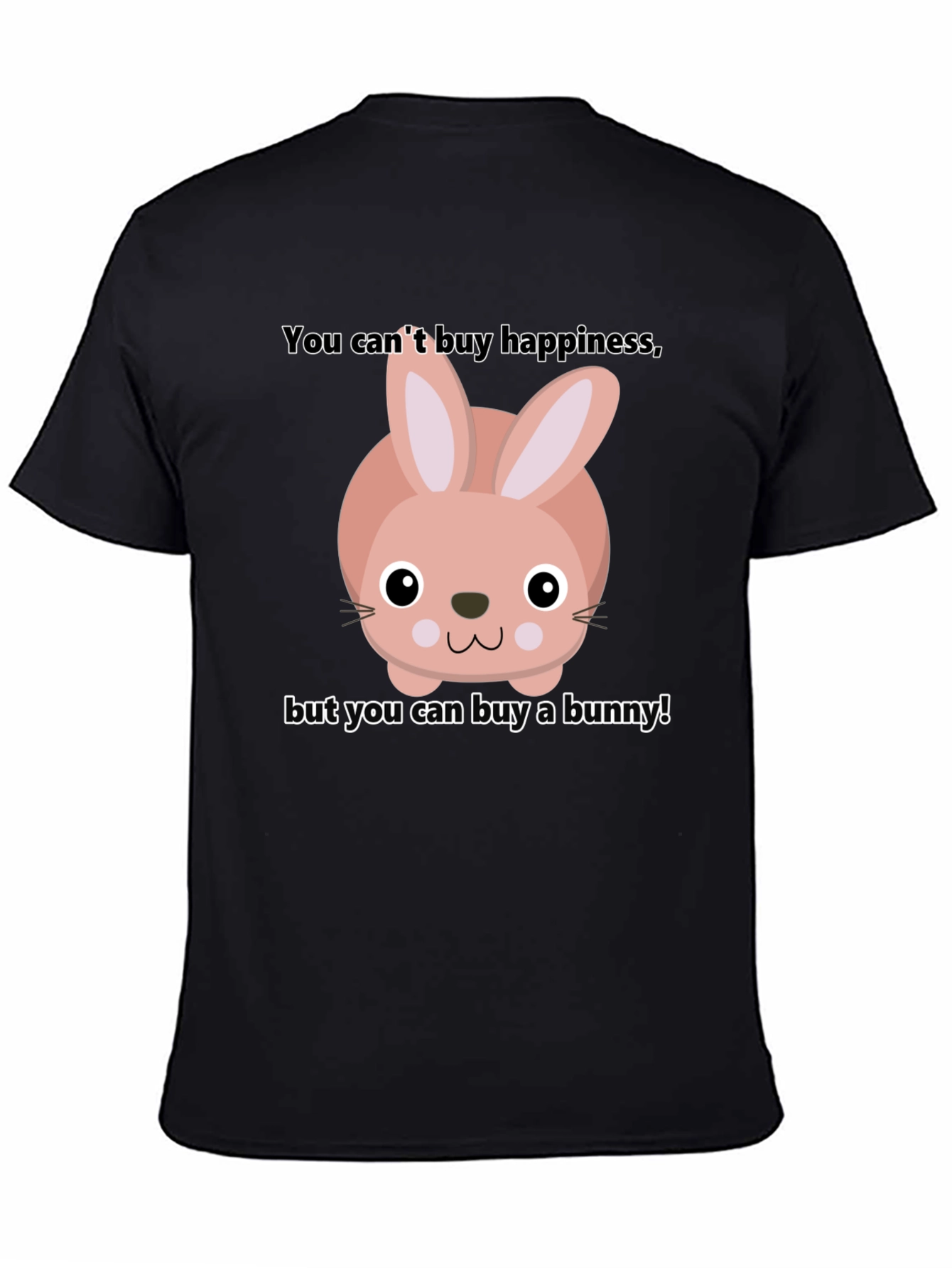 Black Funny Bunny T-Shirt - Buy Happiness view 4