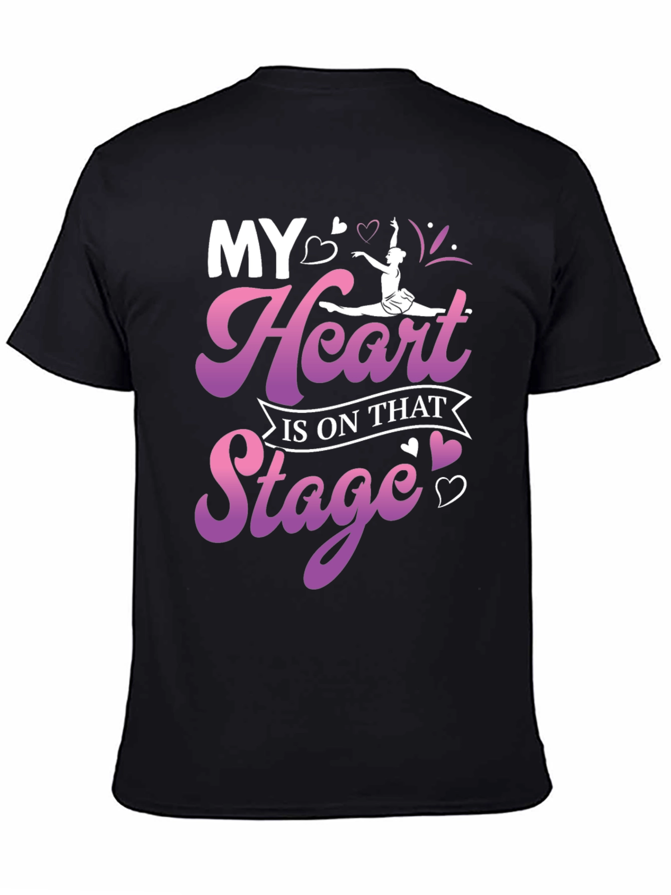 Black My Heart Is On That Stage T-Shirt view 4