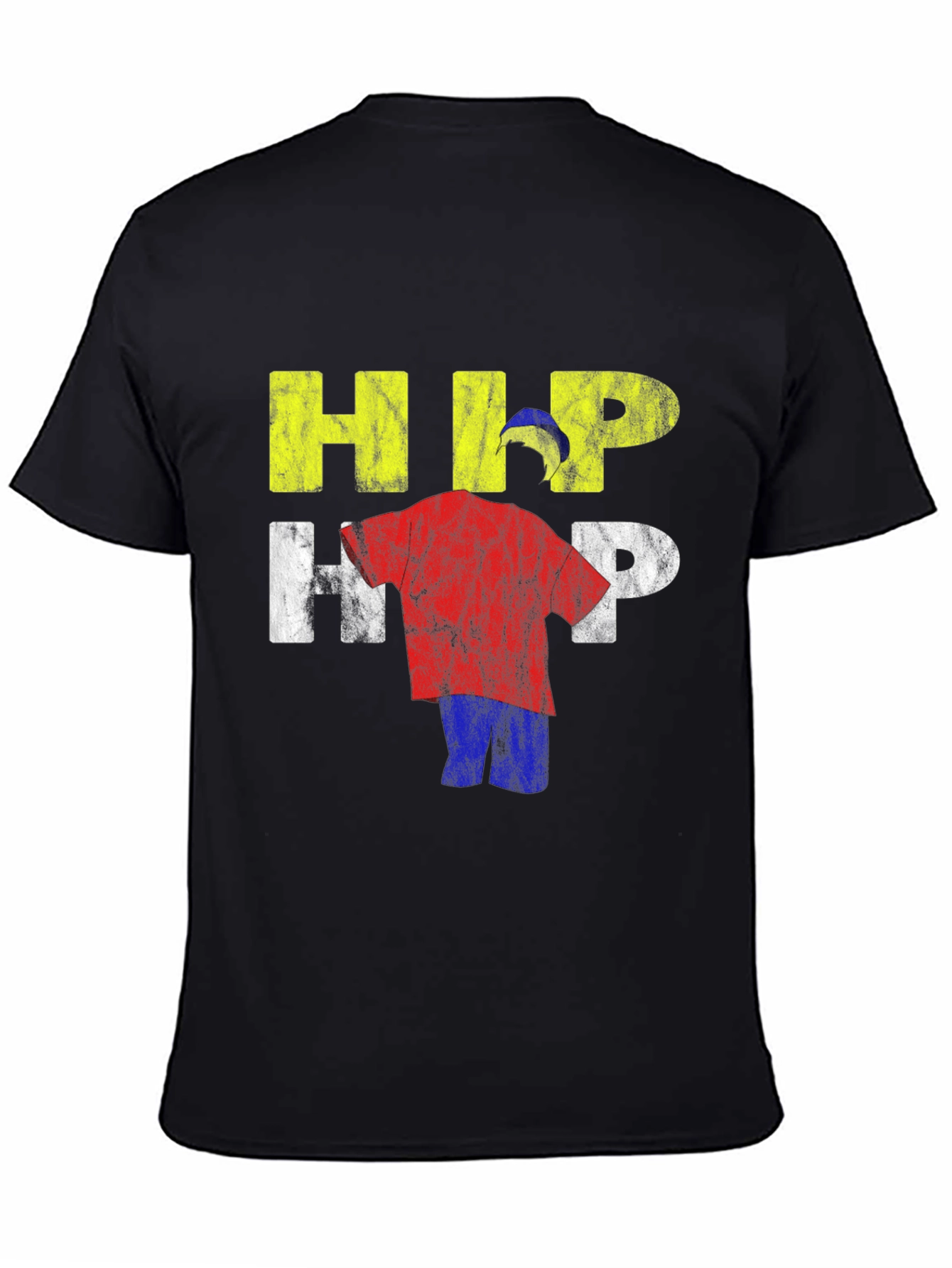 Black Hip Hop Graphic T-Shirt view 4